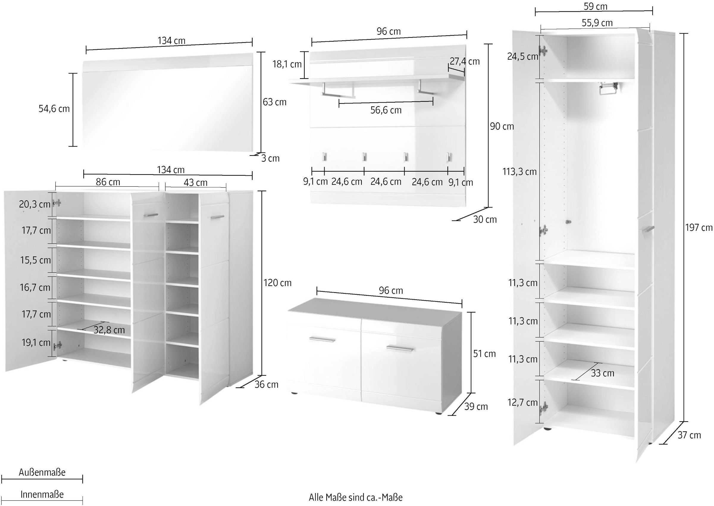 GERMANIA Ensemble de vestiaires »GW-Adana« 5 cuis tlg.