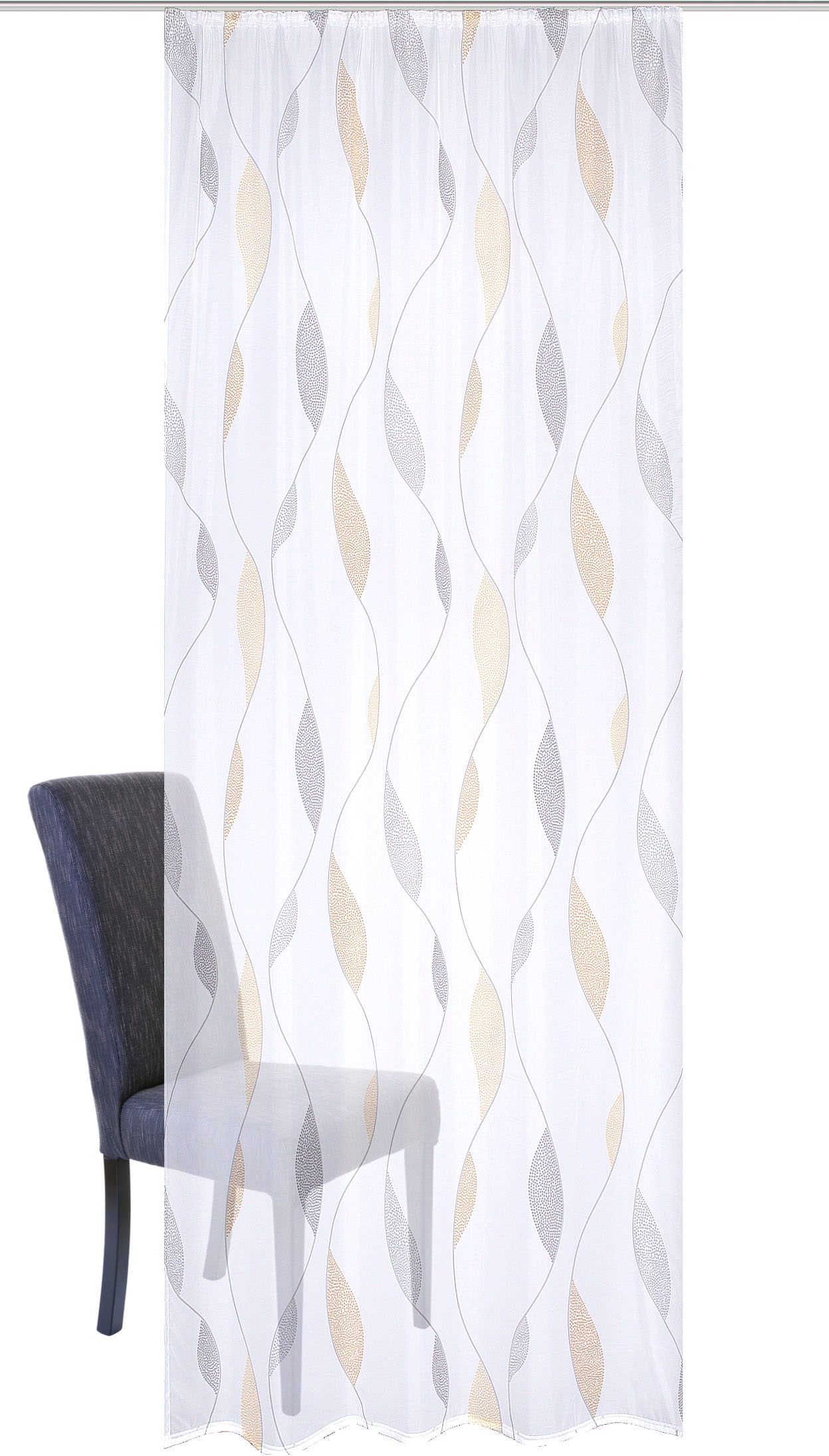 HOME WOHNIDEEN Vorhang »PAOLO« Kräuselband 1 Stk. tlg. Kräuselbandschal bedruckt