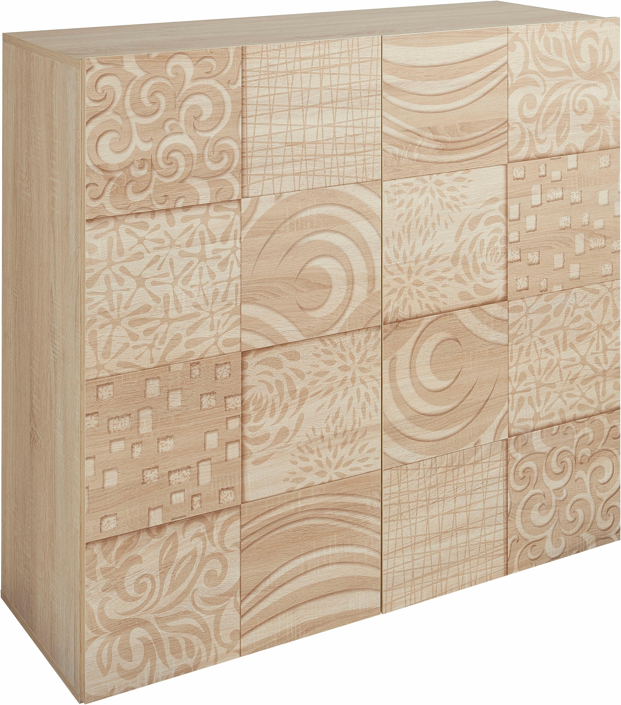 Home affaire Highboard »Miro« Breite 121 cm mit dekorativem Siebdruck