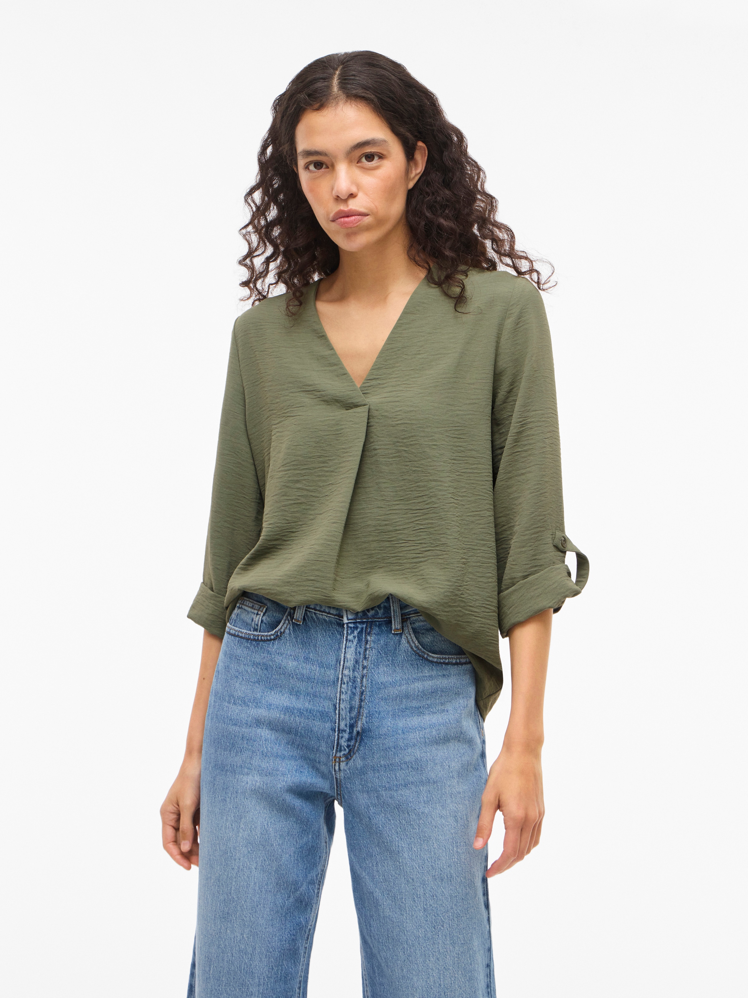 Vila Chemisier »VIJOSA 3/4 V-NECK TOP - NOOS«
