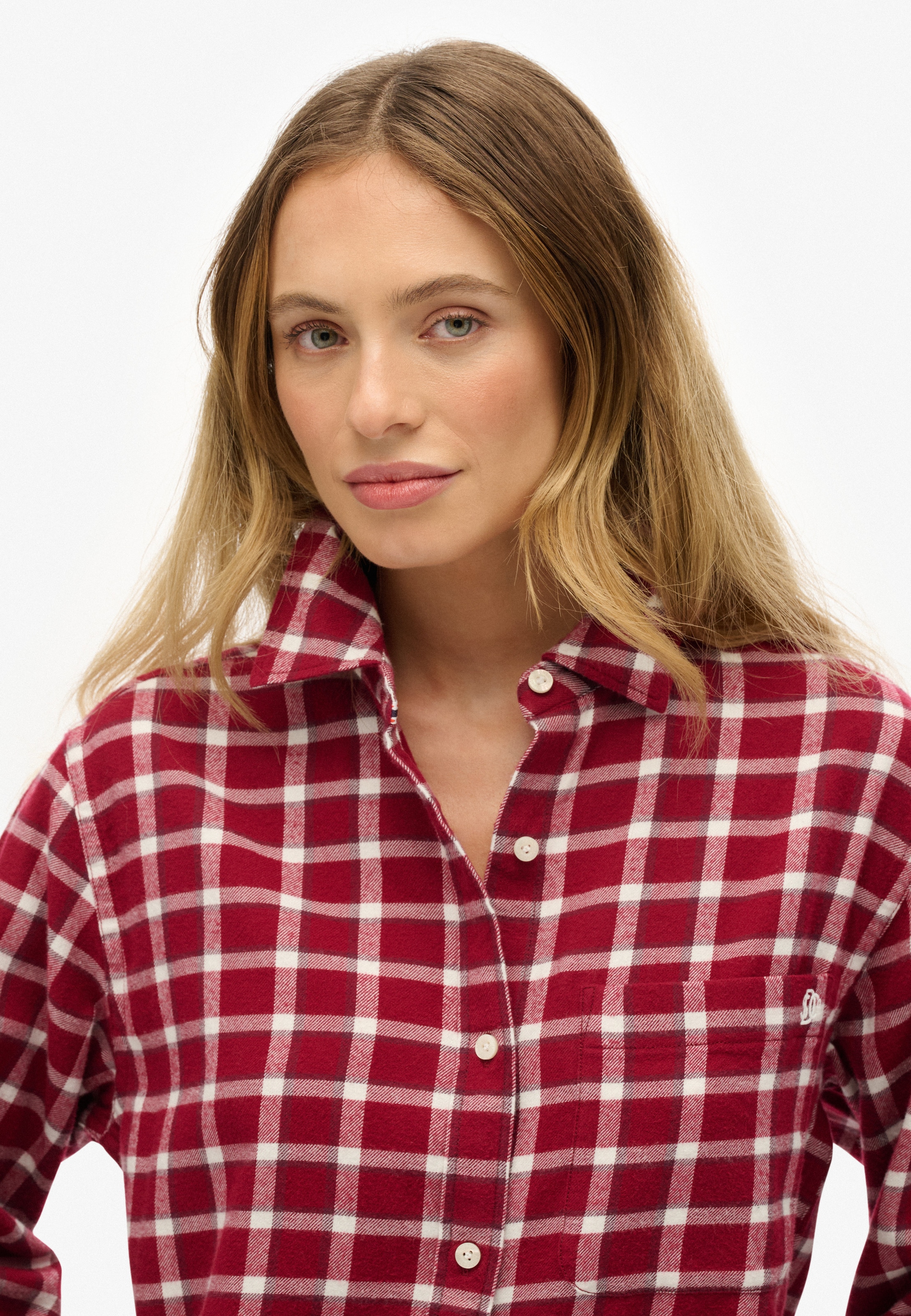 Superdry Blouse à carreaux »CHECK FLANNEL BOYFRIEND SHIRT«