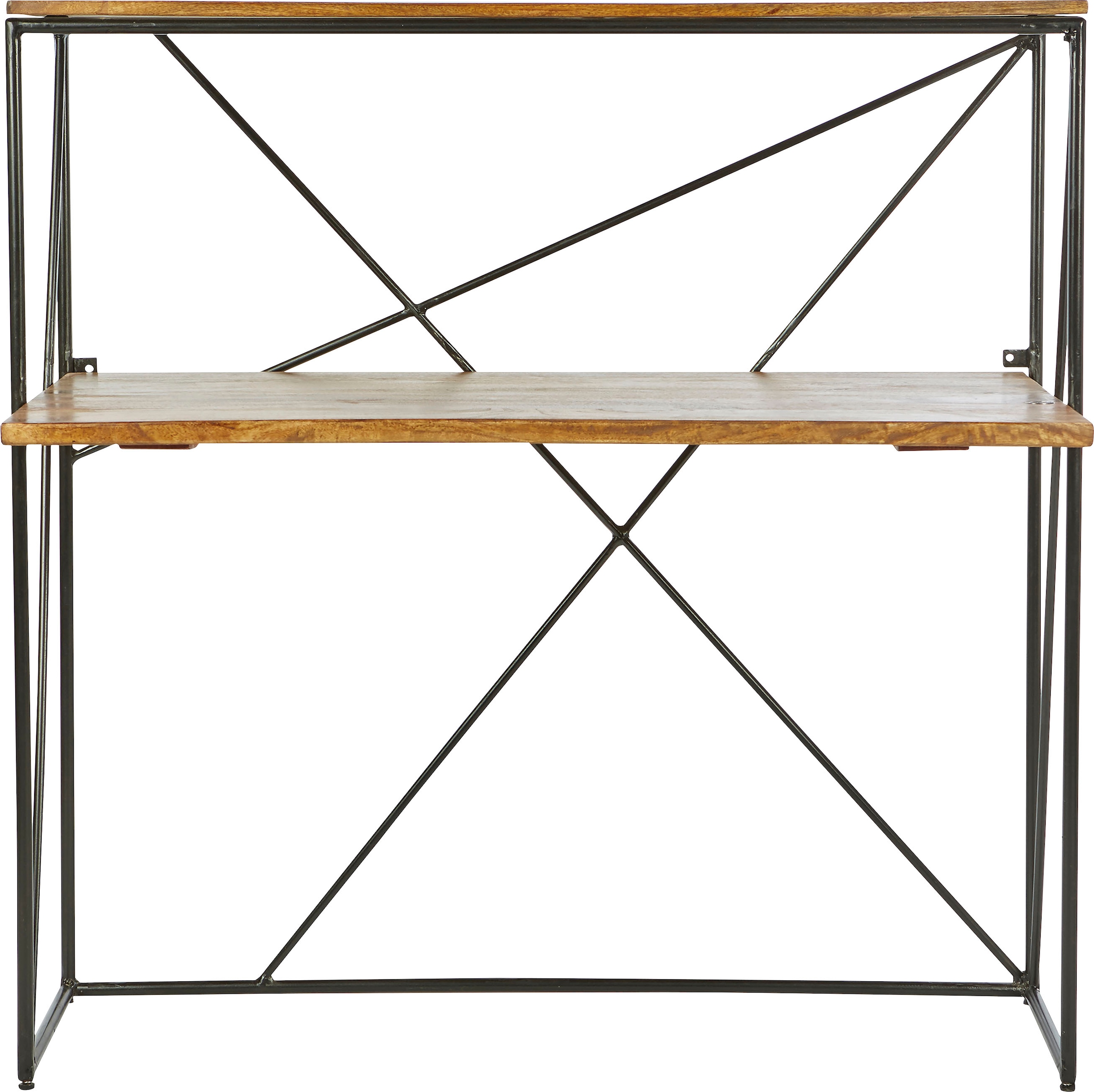 SIT Sekretär »T-NEST SHELF OFFICE LOW« mittelhohes, offenes Sekretärregal, aus Mangoholz und Metall