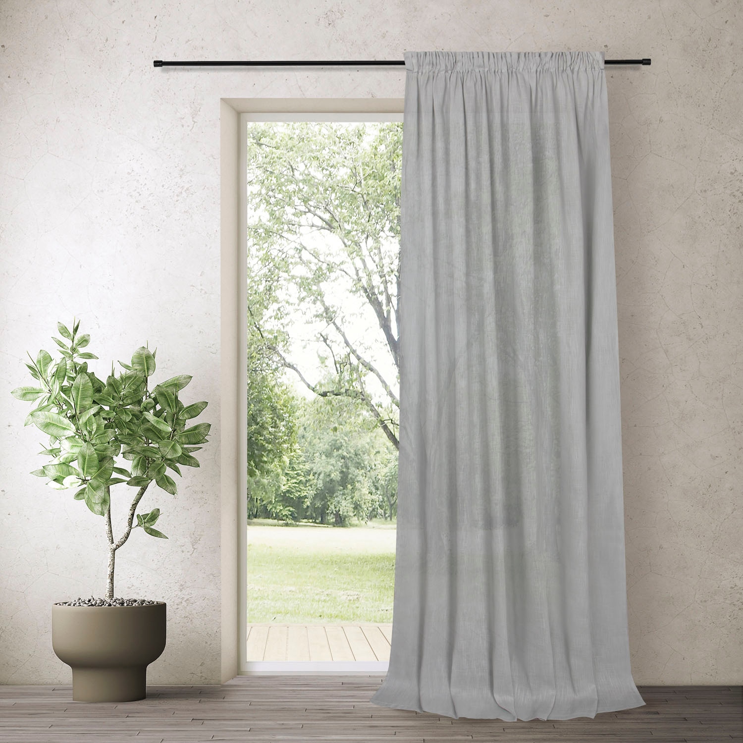 Feel of Nature Gardine »Freja« Kräuselband 1 Stk. tlg. HxB: 245x140