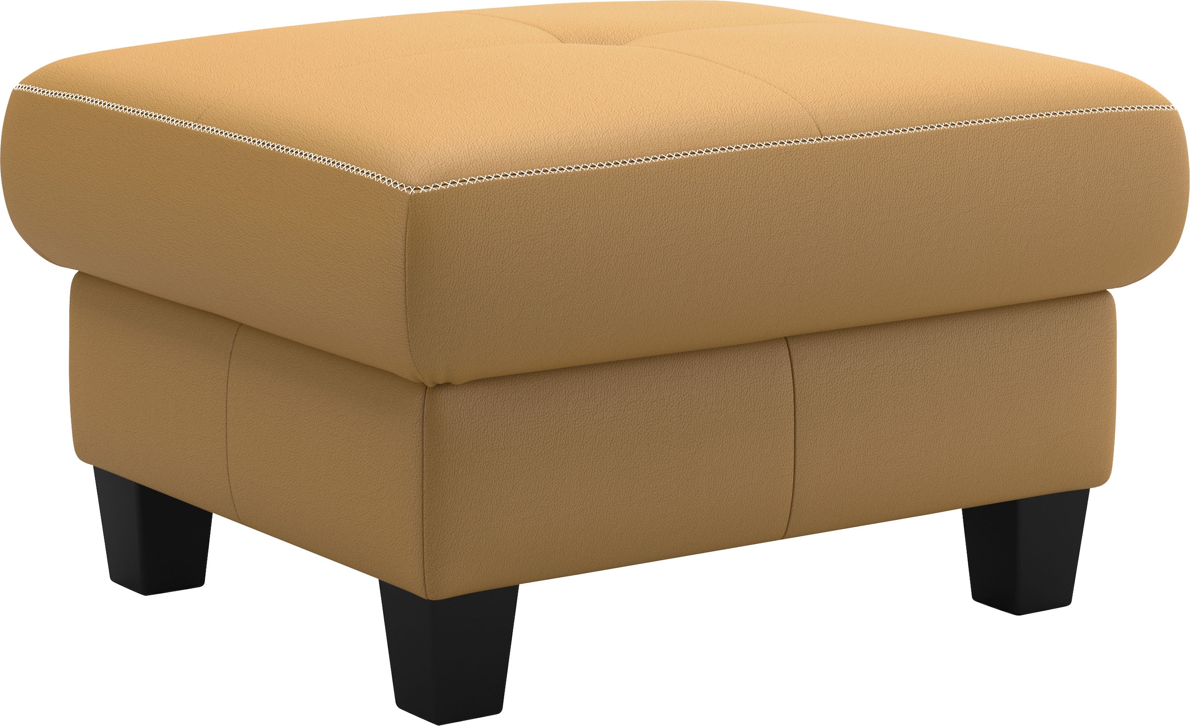 GOODproduct Polsterhocker »Varese« Kreuznaht in beige