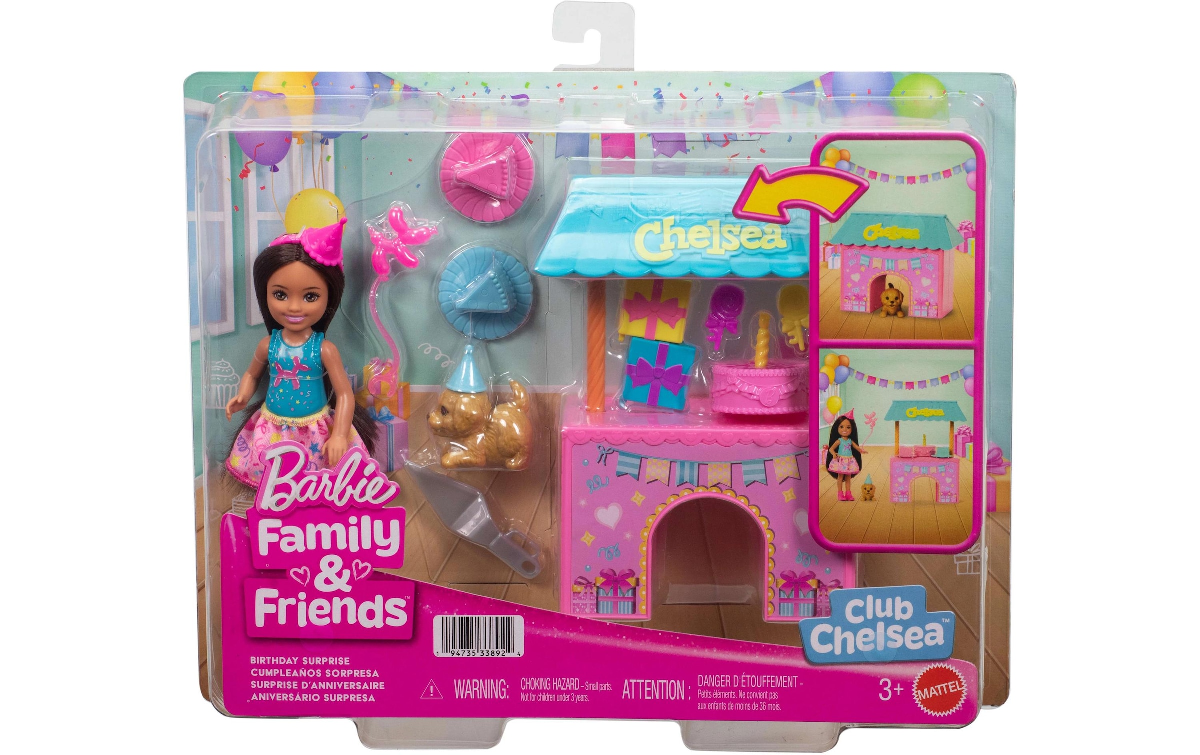 Barbie Poupée à habiller »Barbie Chelsea Birthday Party Spielset«