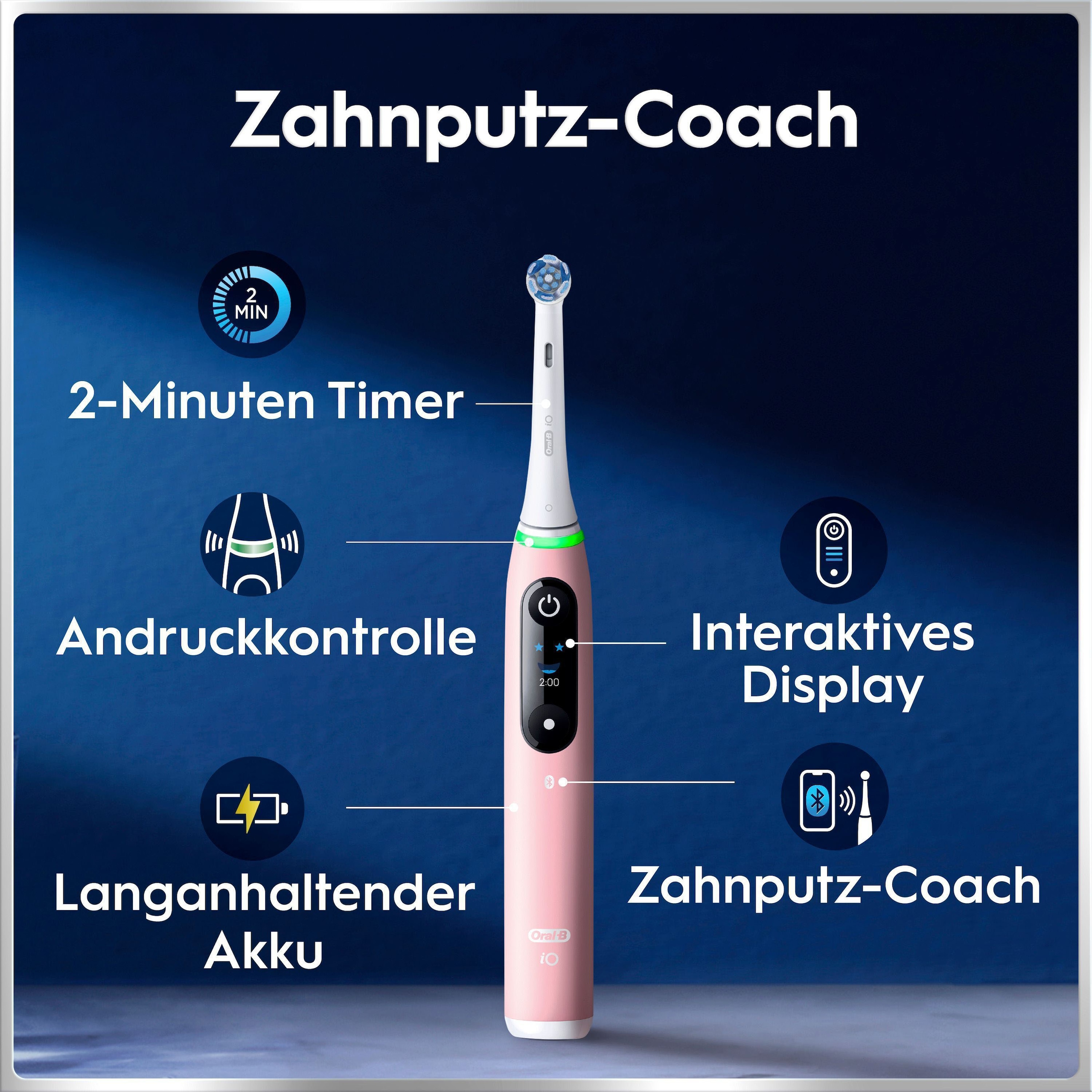 Oral-B Brosse à dents électrique »iO Series 6 N« 2 cuis Aufsteckbürsten technologie magnétique, écran et étui de voyage