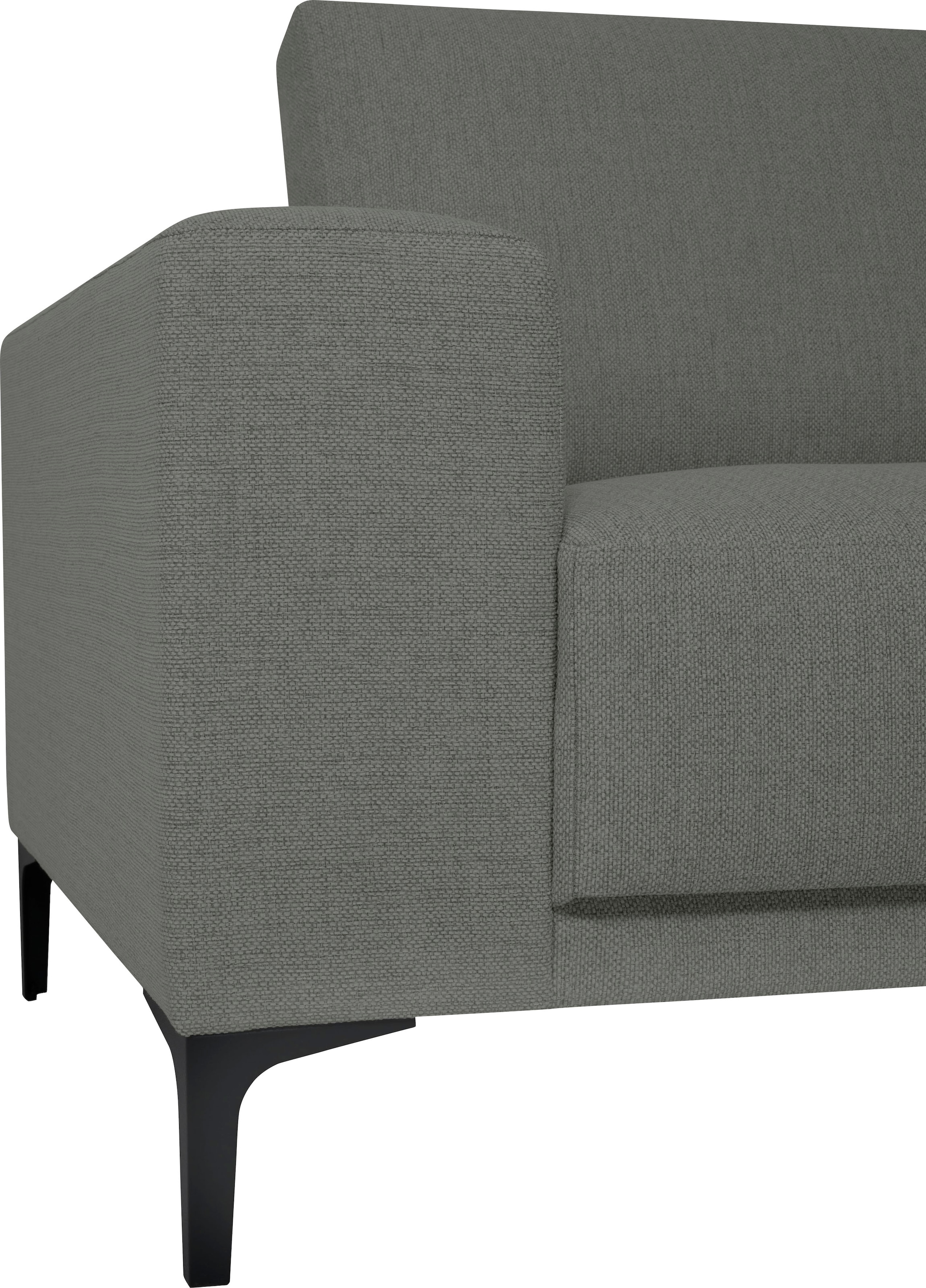 GOODproduct Ecksofa »Xander, L-Form« Breite 289 cm, Webstoff, Soft-Touch Chenille, schwarze Metallfüsse