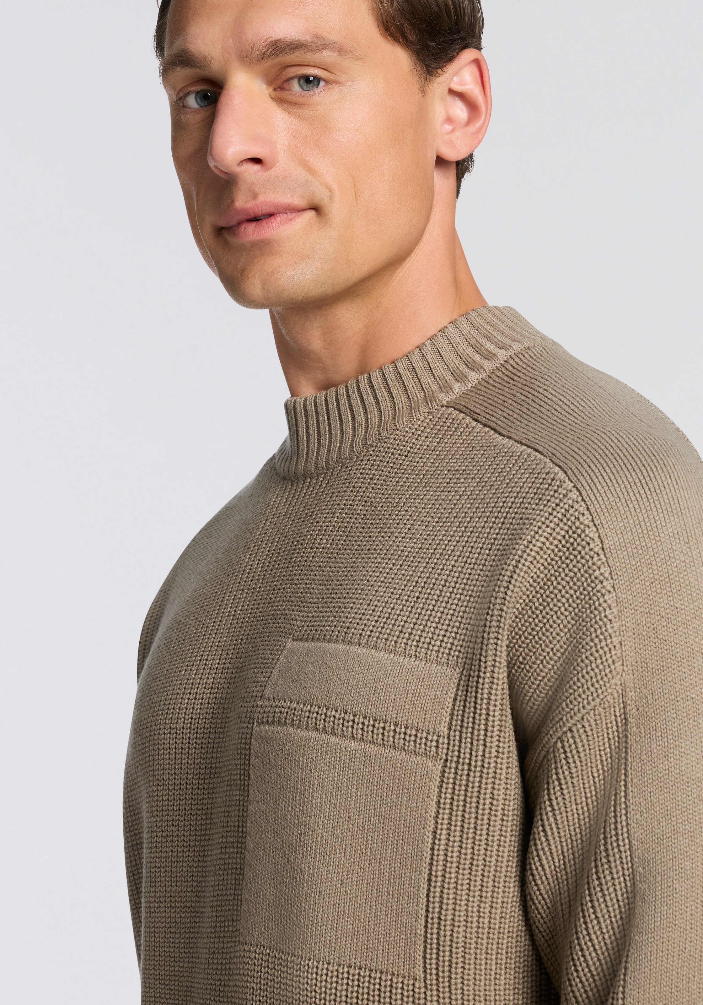 BOSS ORANGE Pull en tricot »Andern« Rundhalsausschnitt, relaxed fit, Strickmix