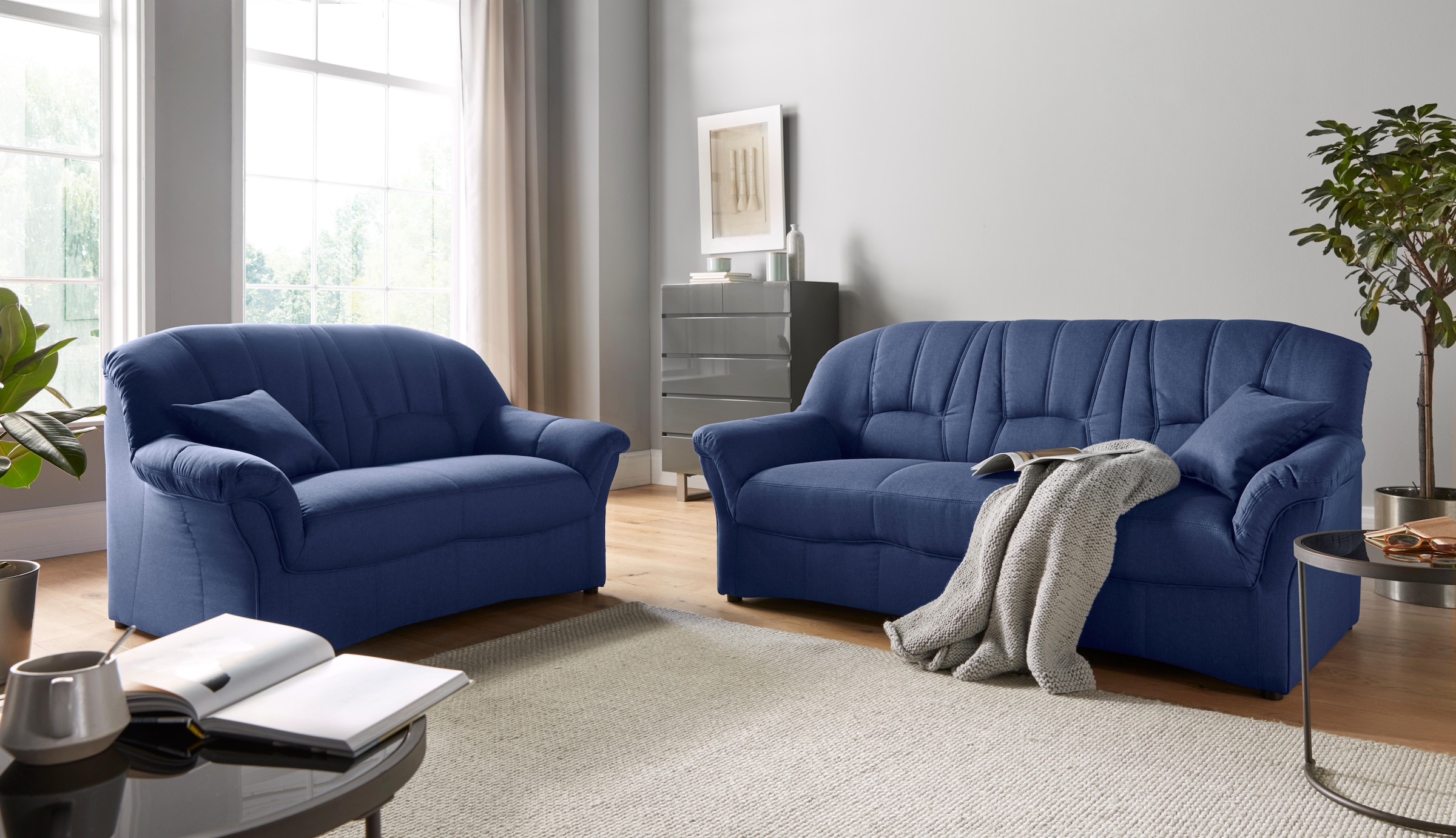DOMO collection Ensemble rembourré »Bahia zeitlos & elegantes Sofa, bequem« Set,  3-Sitzer & 2-Sitzer-Set