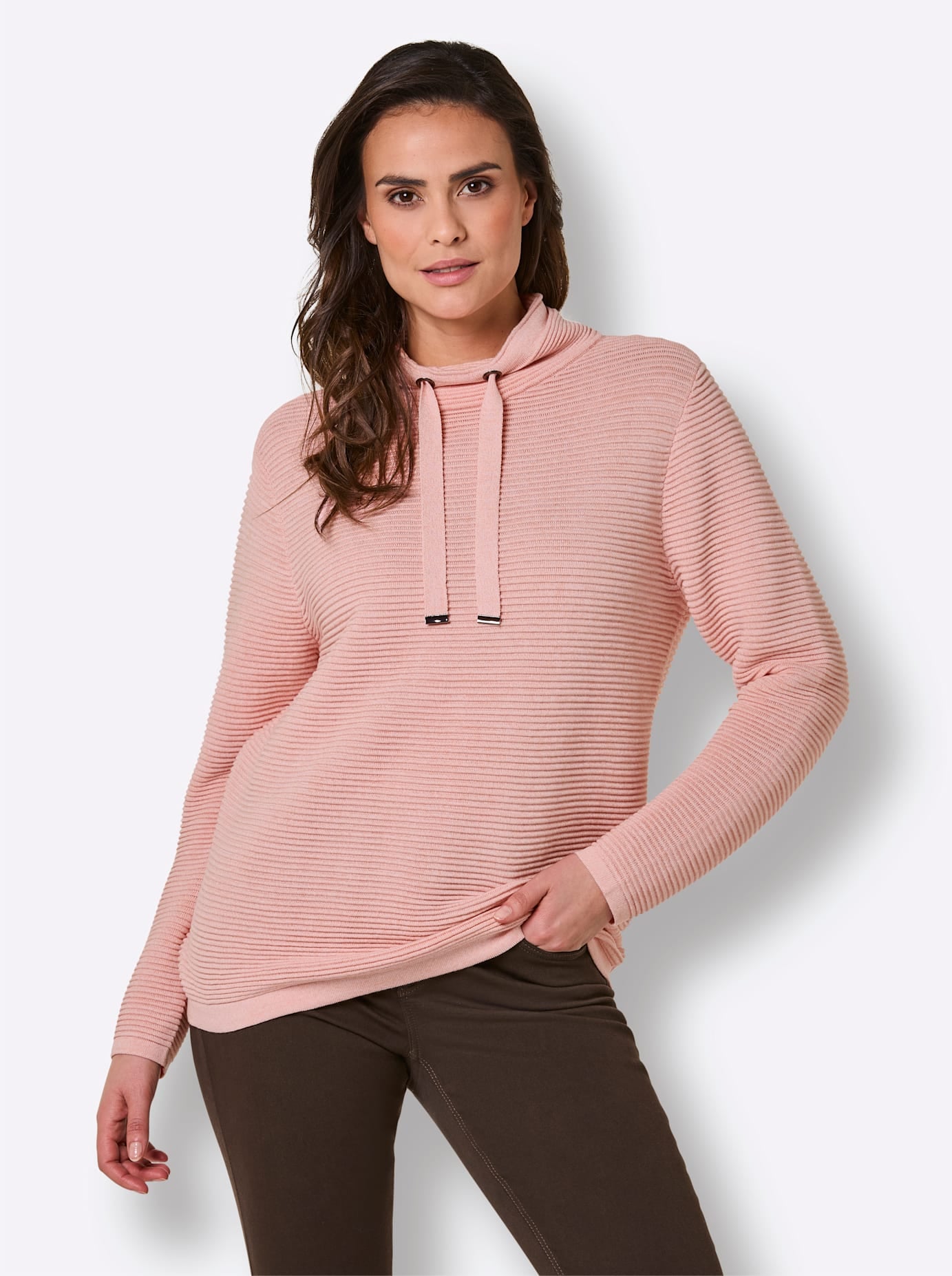 CREATION L PREMIUM Pull à col montant »Lyocell-Baumwoll-Pullover«