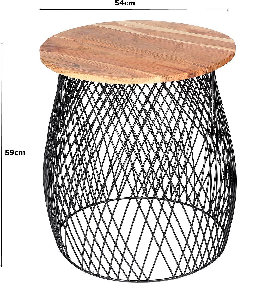 Ambiente Haus Beistelltisch »Urban rundes Beistelltisch käfig -H 50cm« 1 Stk. tlg.