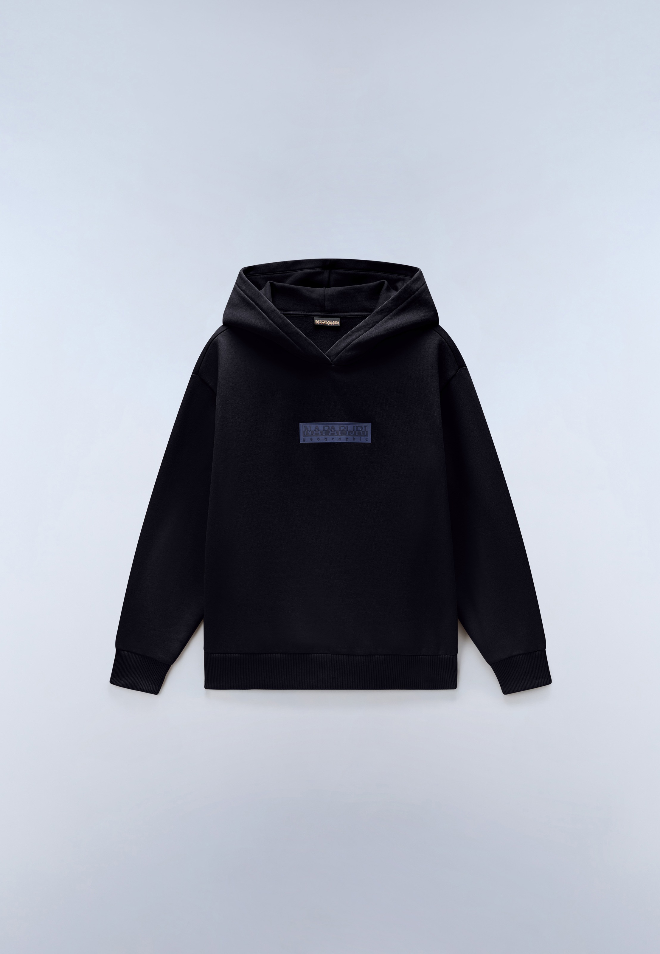 Napapijri Sweat à capuche »K B-NEW BOX LOGO H W BLU MARINE«, convient aux adolescents, en coton et polyester, longueur normale
