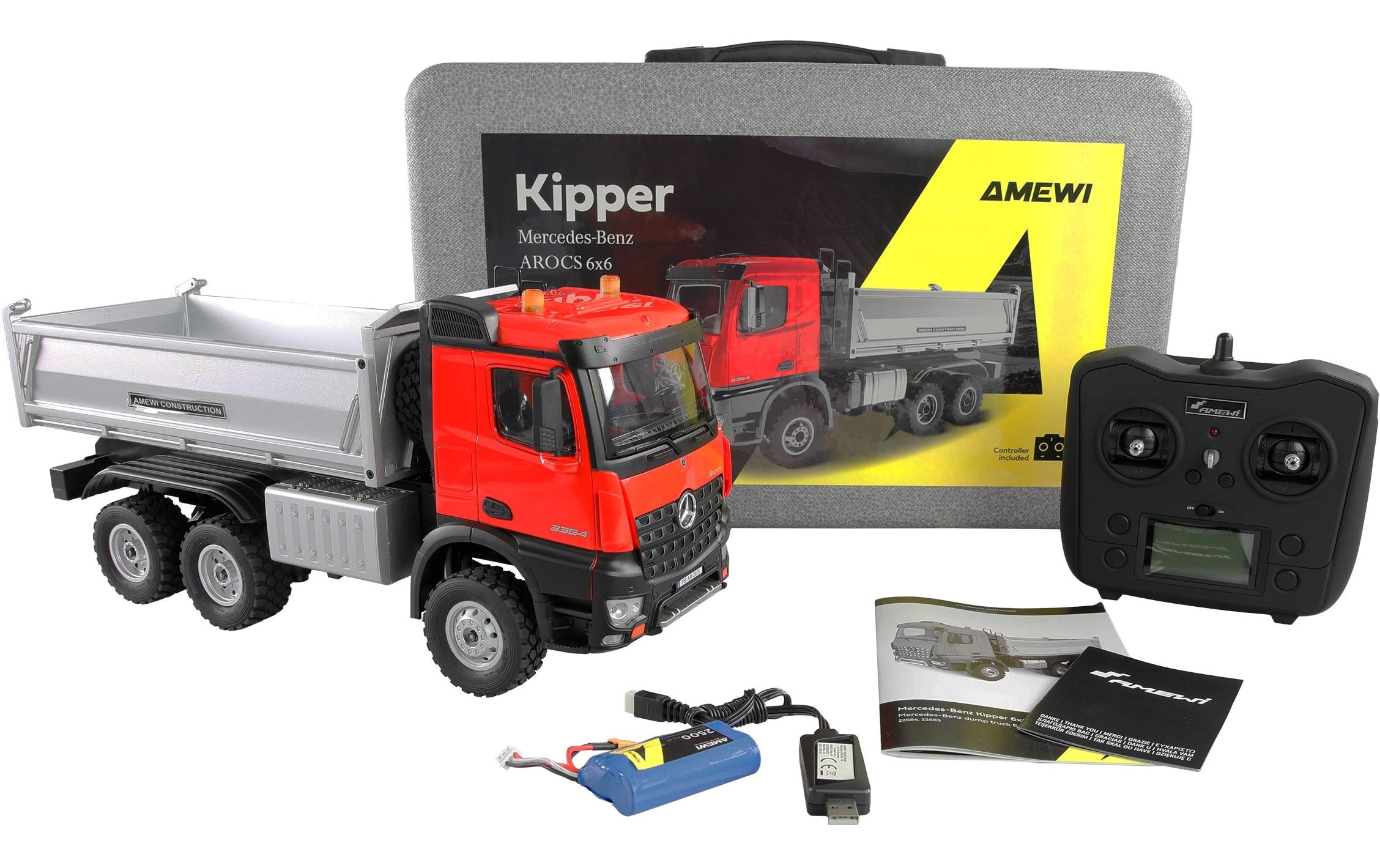 Amewi RC-LKW »Lastwagen Mercedes-Benz Arocs Kipper 6 x 6 1:14 RTR«