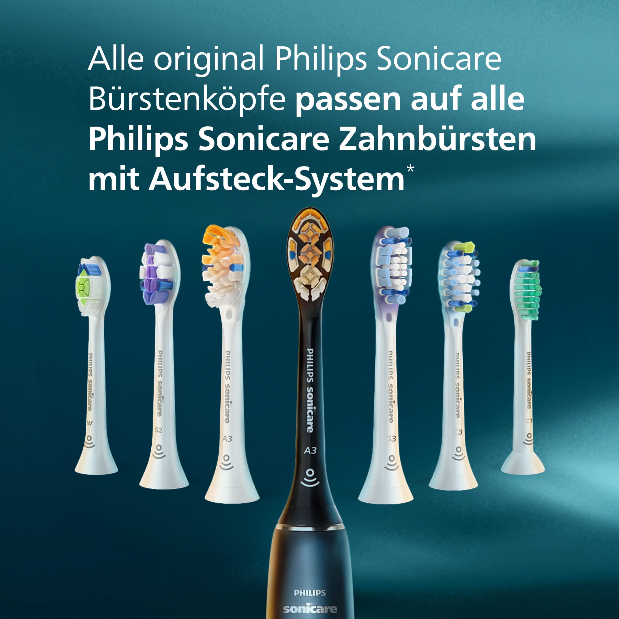 Philips Sonicare Aufsteckbürsten »W2 Optimal White« für weissere Zähne, für jedes Sonicare Handstück