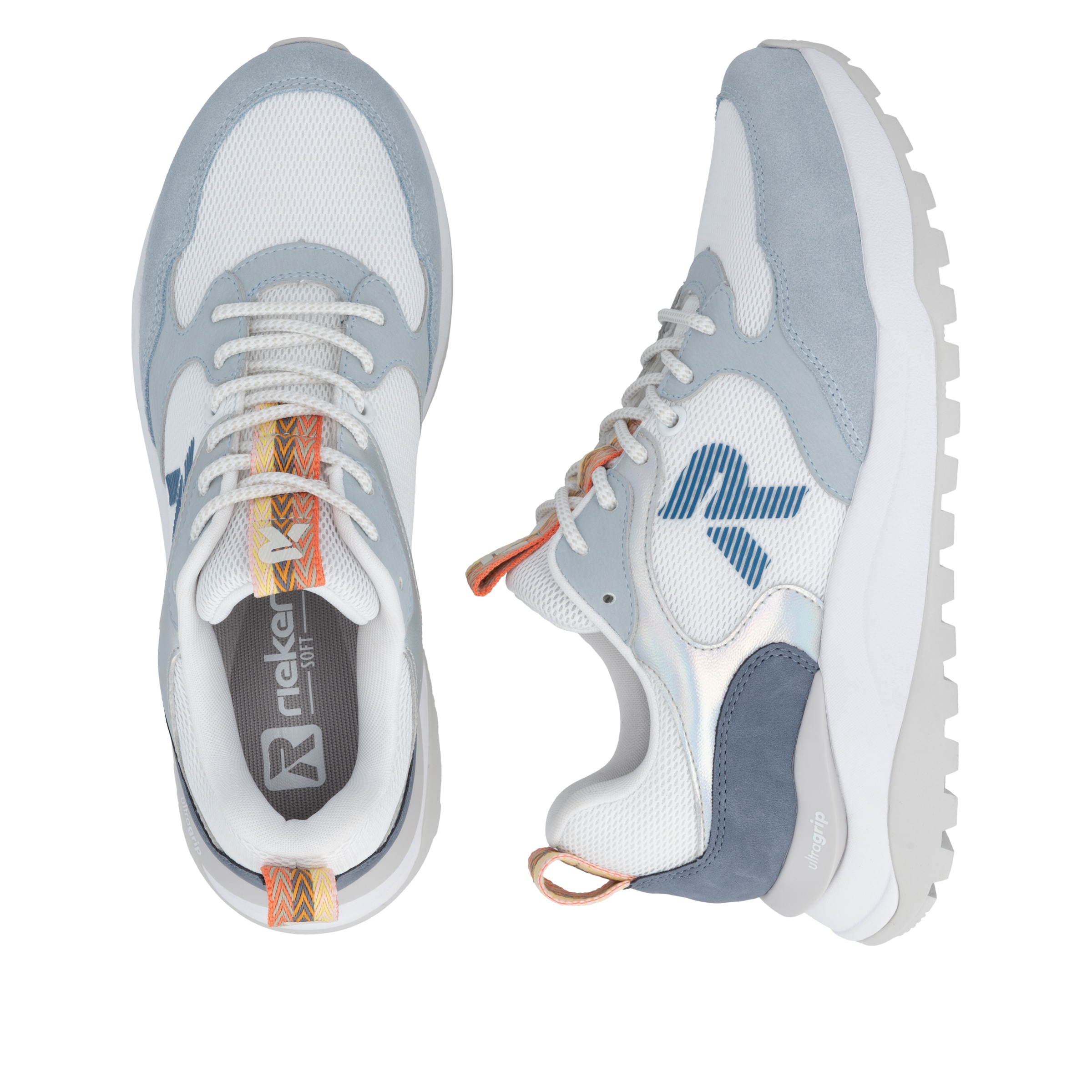 Rieker Baskets compensées  chaussure à lacets, sneaker décontracté, chaussure basse avec col rembourré
