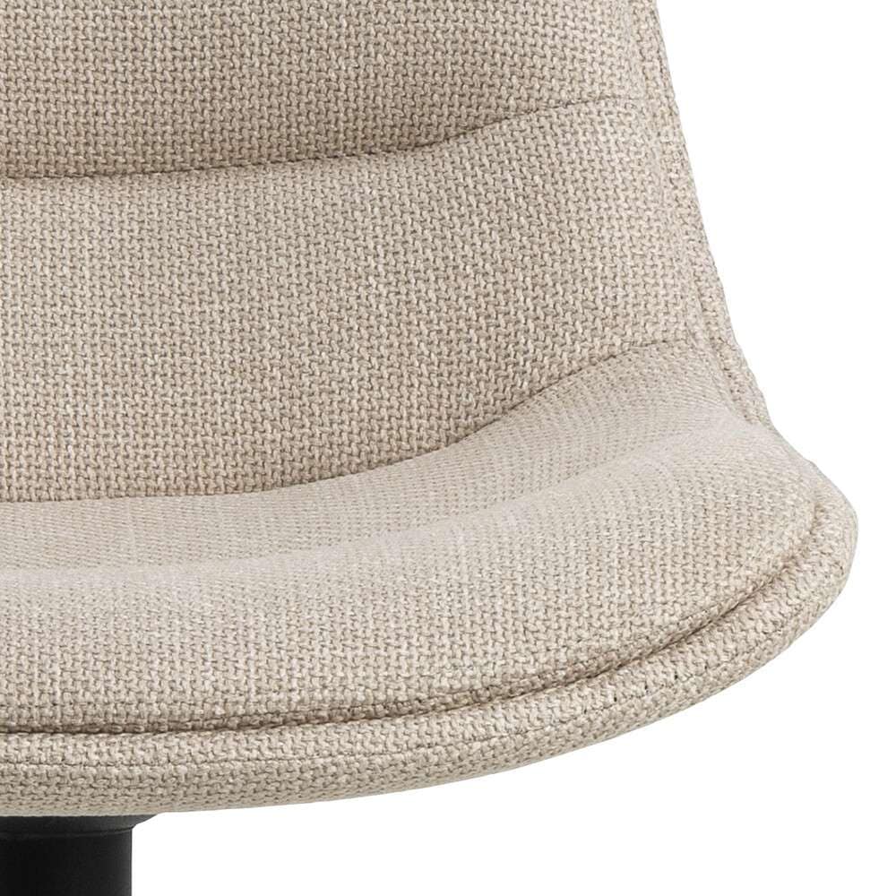 ACTONA GROUP Tabouret de bar »Adisa Barstuhl, Küchenstuhl,« Tissu, pied trompette noir, vérin à gaz, pivotant, lot de 2
