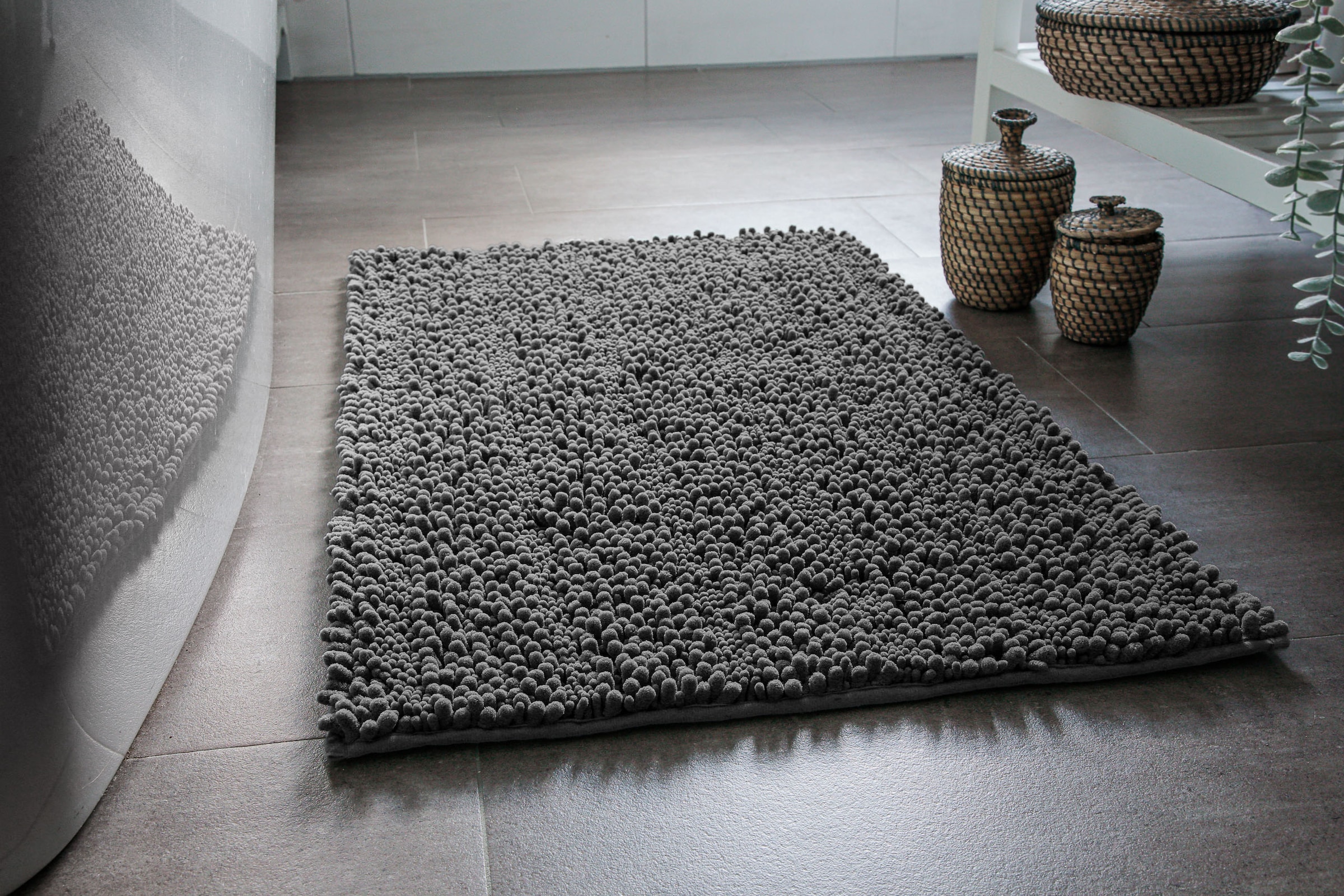 Wecon home Basics Tapis de bain »Benno« Höhe 22 mm waschbar, rutschfest, sehr weich, strapazierfähig, Chenille, robust