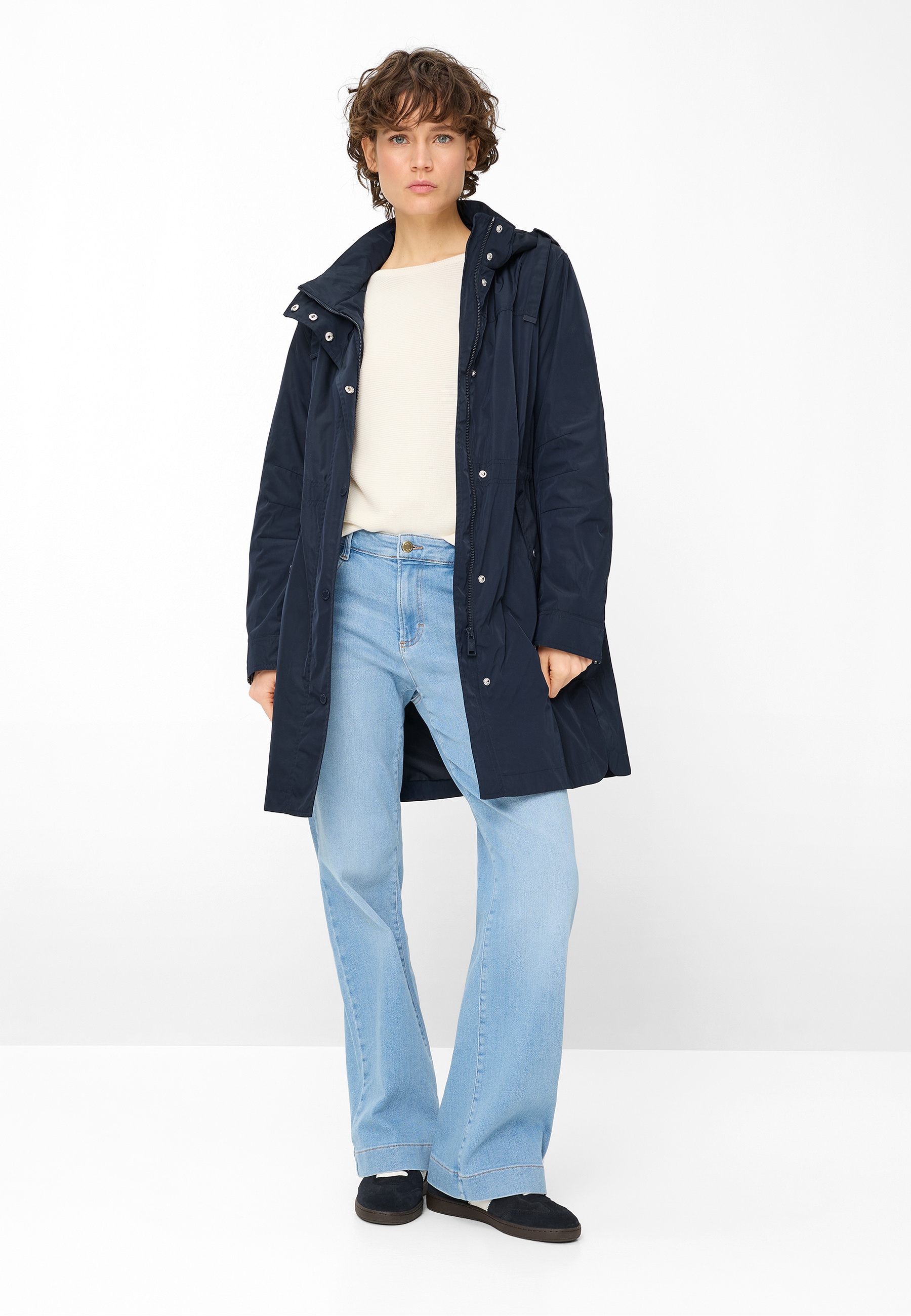 Fuchs Schmitt Kurzmantel abnehmbare Kapuze, Regular Fit, verdeckter Reissverschluss