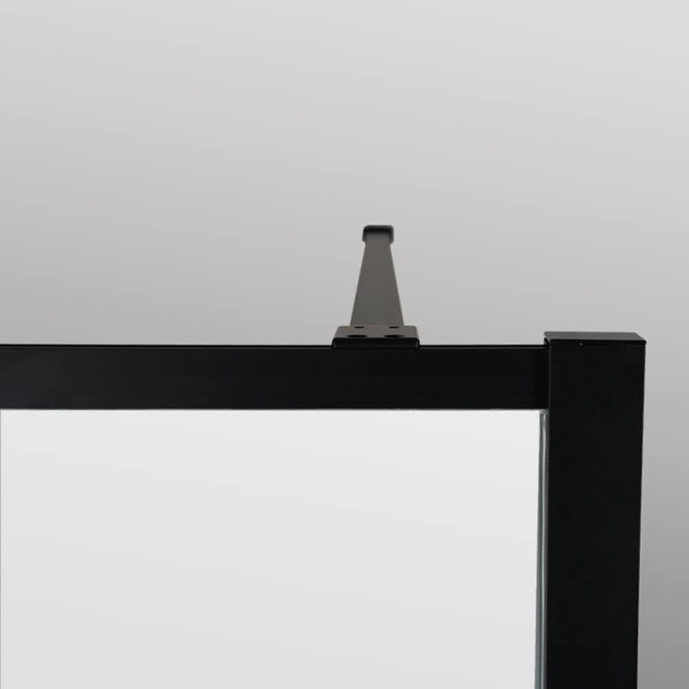 welltime Walk-in-Dusche »Walk In Black Blocks Frosted« Milchglasscheiben
