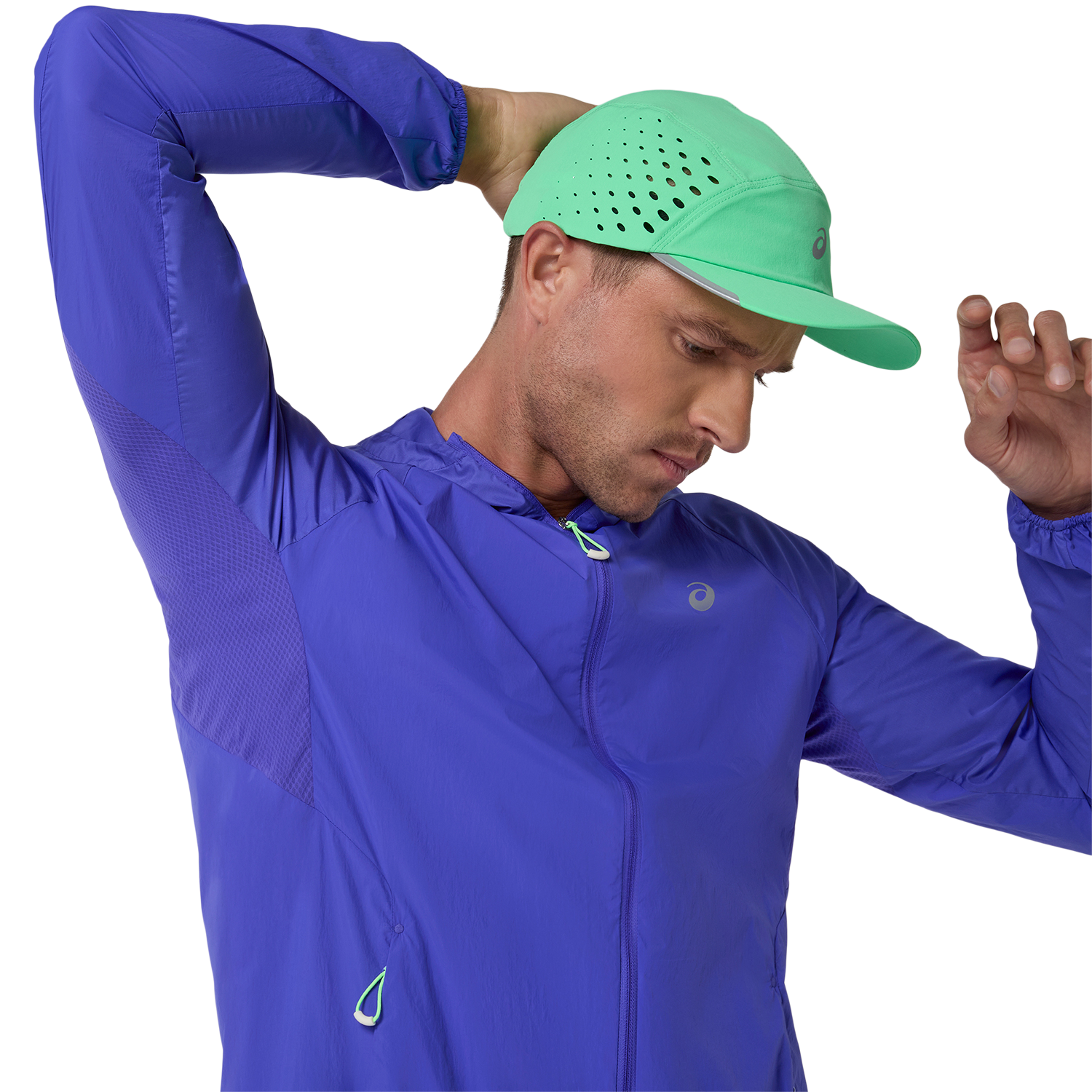 Asics Veste de course à pied »ROAD PACKABLE JACKET« mit Kapuze Übergangsjacke