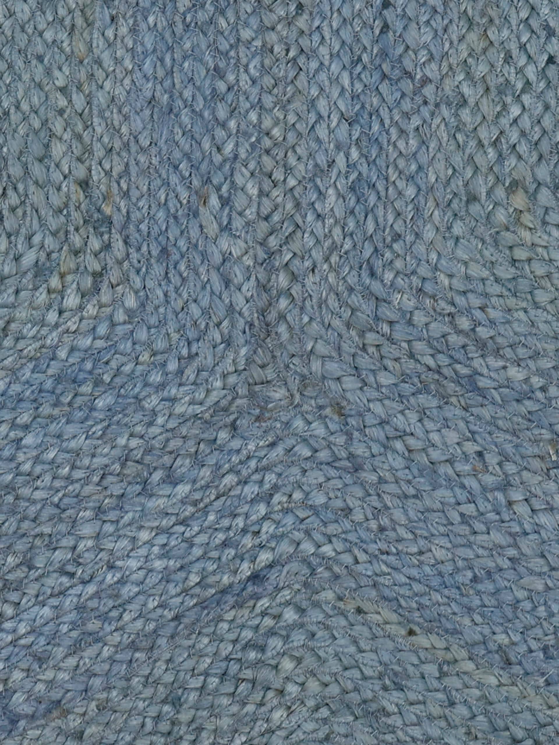 carpetfine Teppich »Alia Juteteppich« wolkenförmig 10 mm Höhe handgewebt aus Jute, Naturteppich, Sonderform blau, Boho Style, uni