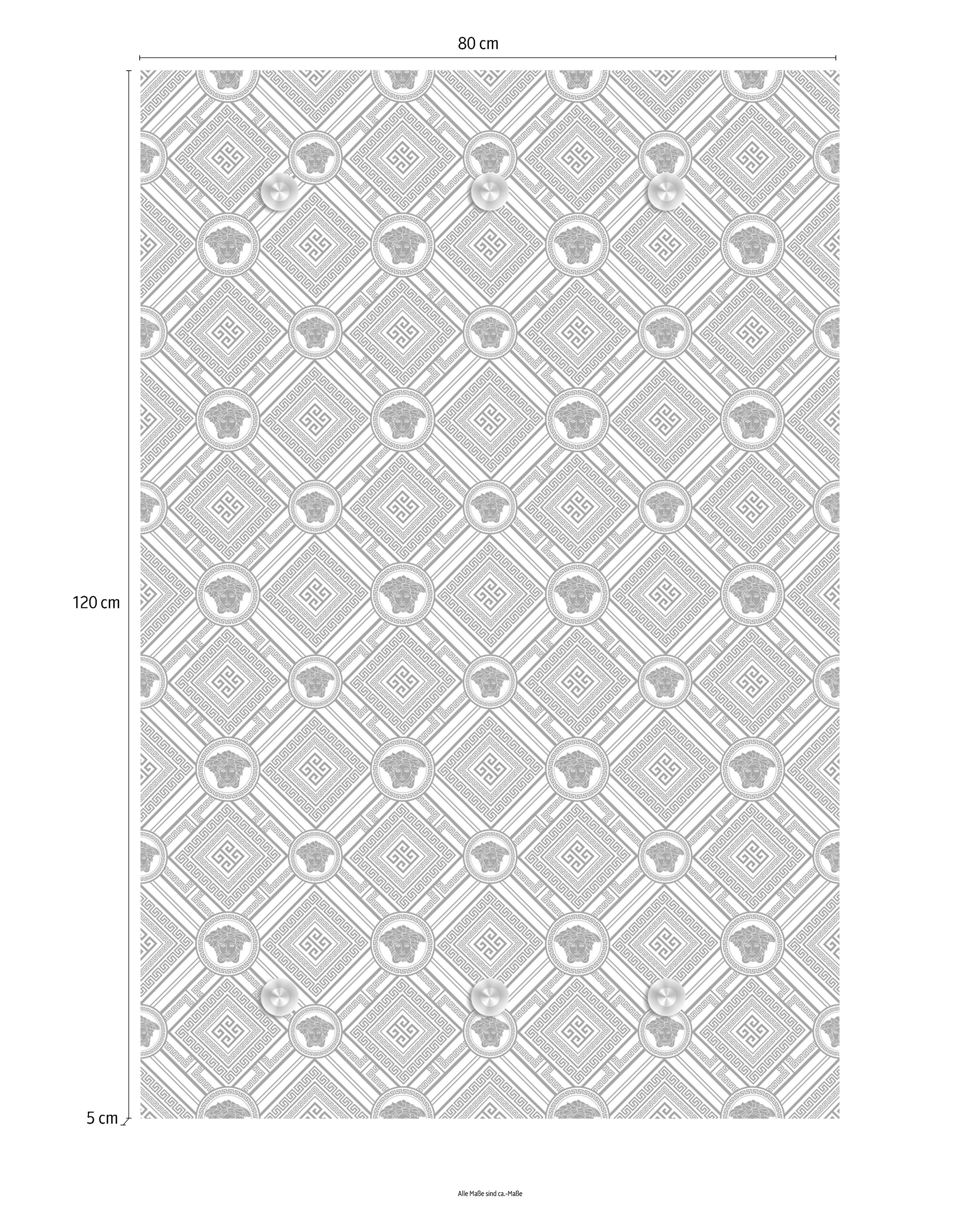 queence Garderobenleiste »Rauten« mit 6 Haken, 80 x 120 cm