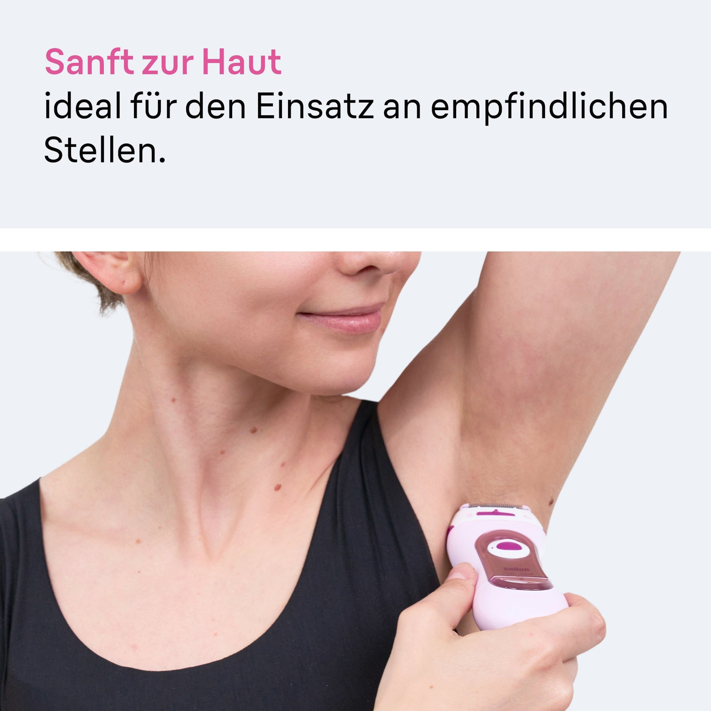 Braun Elektrokörperrasierer »LS5100« 1 Stk. Aufsätze Silk·épil Damenrasierer, einfache & sanfte Rasur, +1 Extra, Rosa
