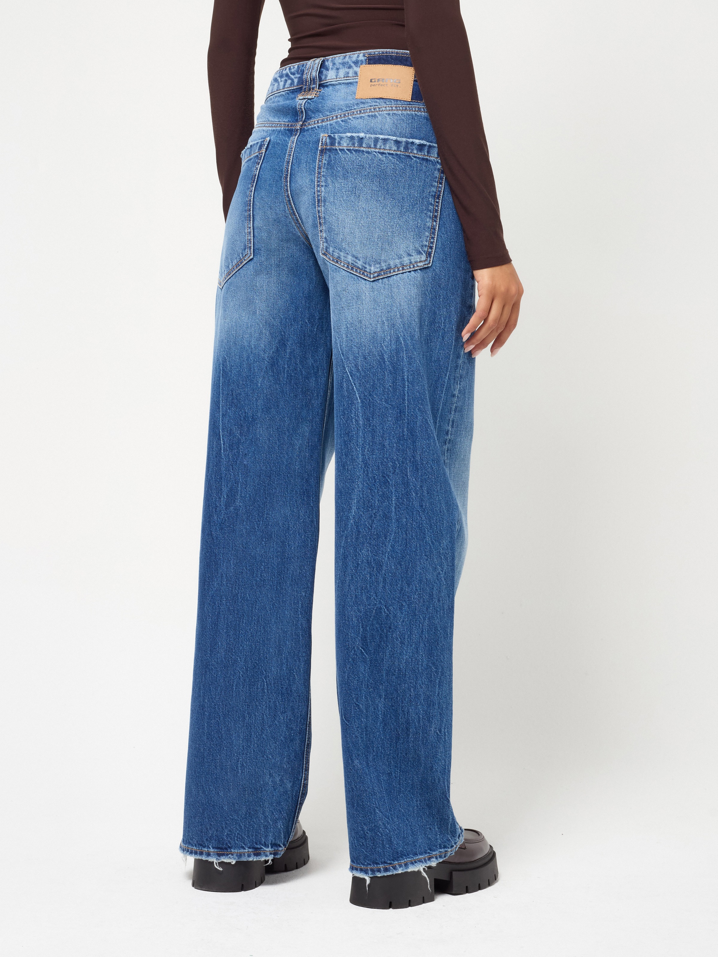 GANG Jeans à 5 poches »94CORA« En coupe baggy avec taille basse