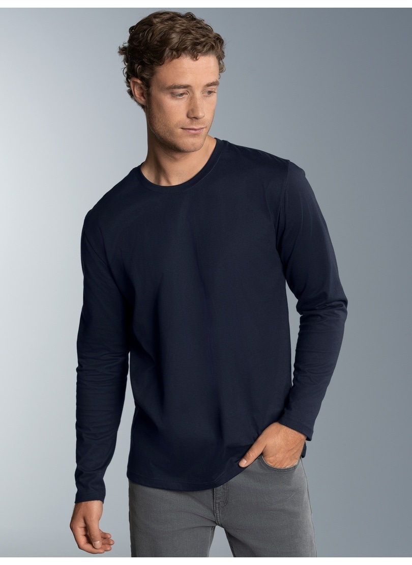 Trigema T-Shirt »TRIGEMA Langarmshirt aus 100% Baumwolle« 1 Stk.