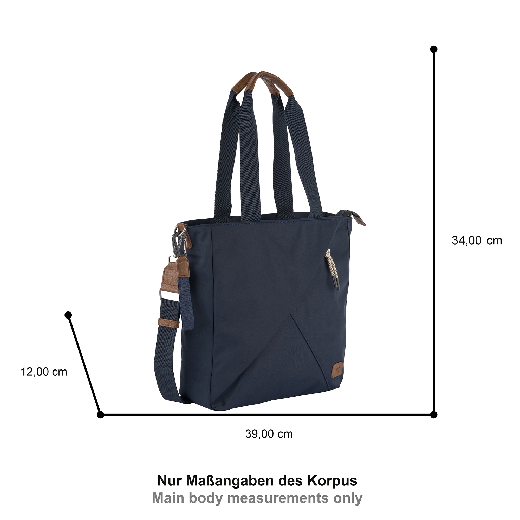 camel active Shopper »Aurum« en polyester recyclé à structure nylon, léger et avec détails fins