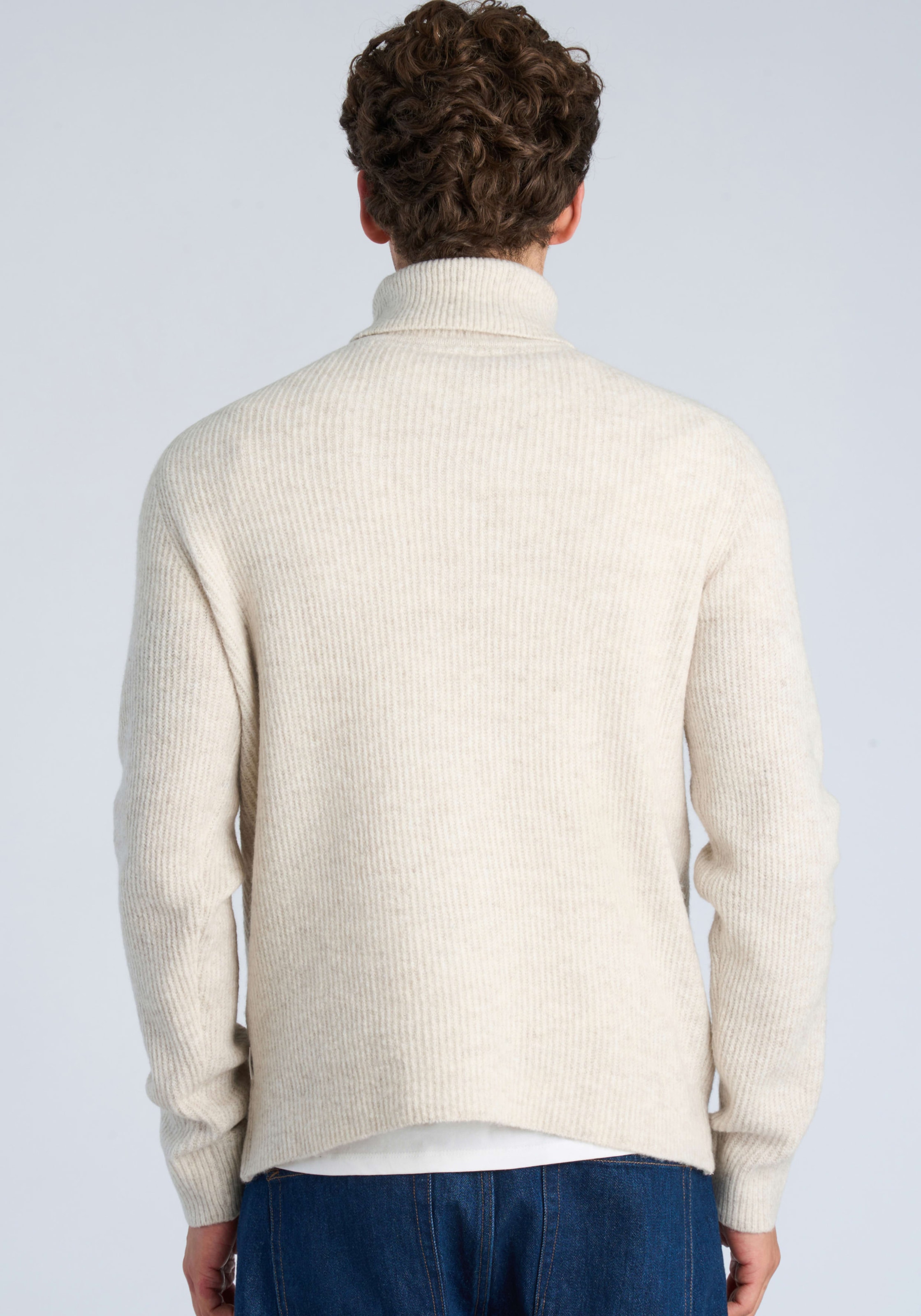 LINDBERGH Pull à col roulé Strickpullover / Winterpullover mit Wolle und Stretch