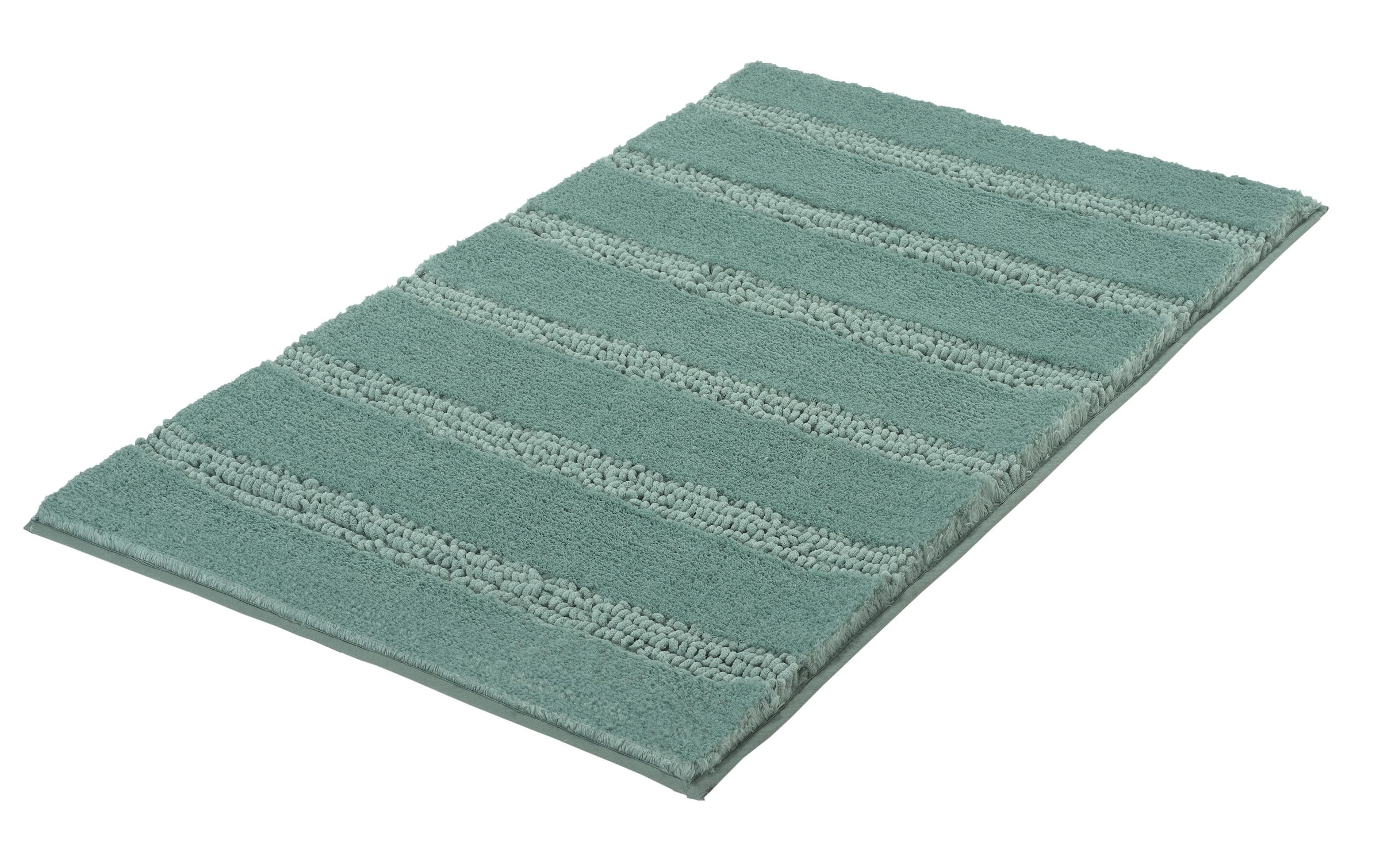 Kleine Wolke Tapis de bain »Monrovia« Höhe 23 mm Badteppich, Uni Farben, gestreift, aus Mikrofaser, waschbar