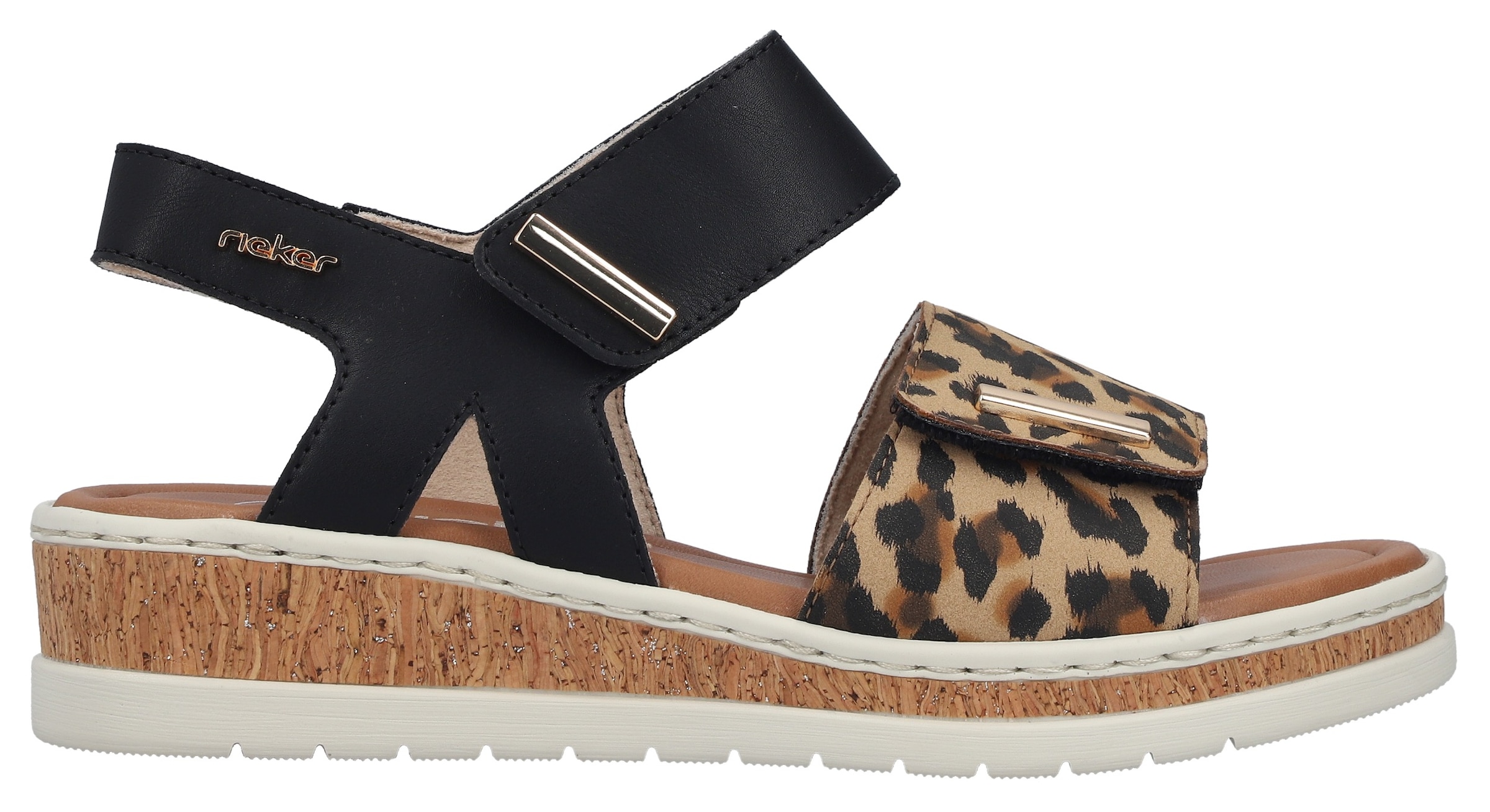 Rieker Sandale  Sommerschuh, Keilsandalette, Plateausandale mit Klett