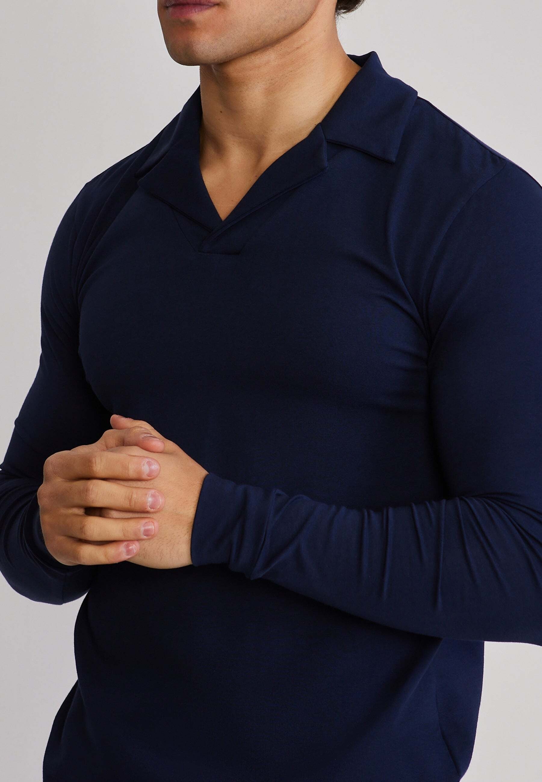Siksilk Langarm-Poloshirt »Siksilk Langarmpolo Revere«
