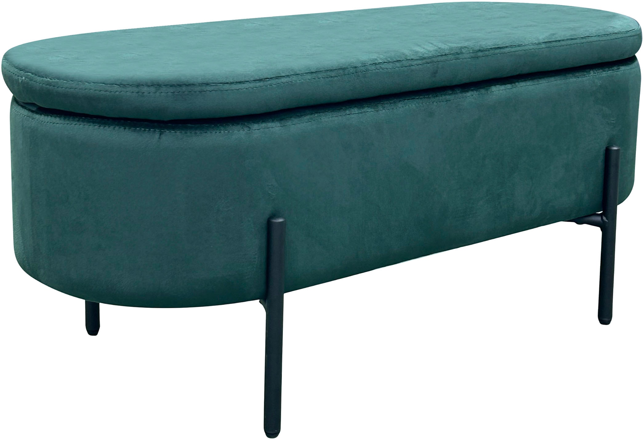 byLIVING Sitzbank »NOVA« Samt, mit Stauraum/Truhe, Innenmass Truhe 26,5 x 83cm, Höhe: 19 cm