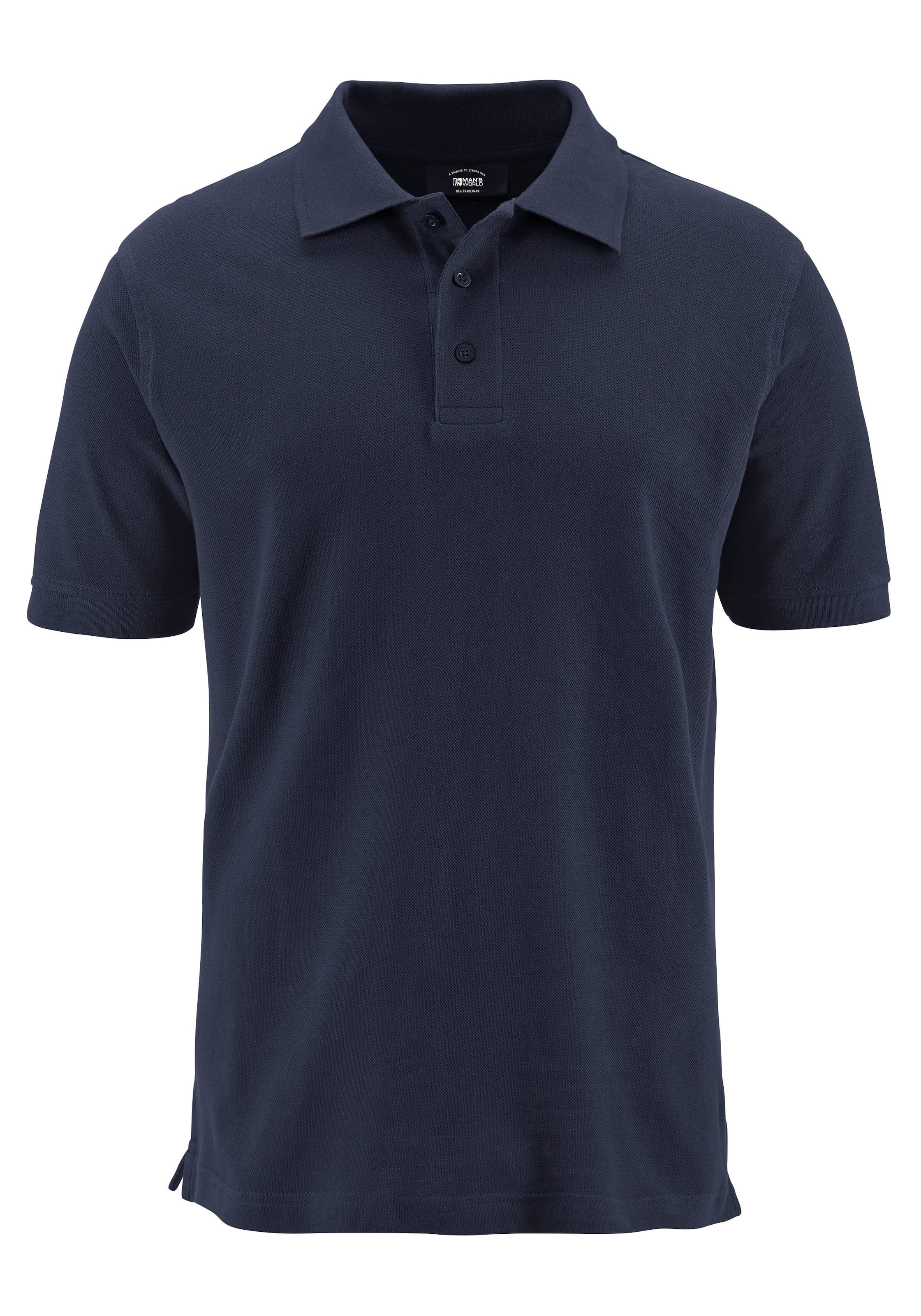 Man's World Poloshirt Kurzarm,  lockere Passform,  unifarben