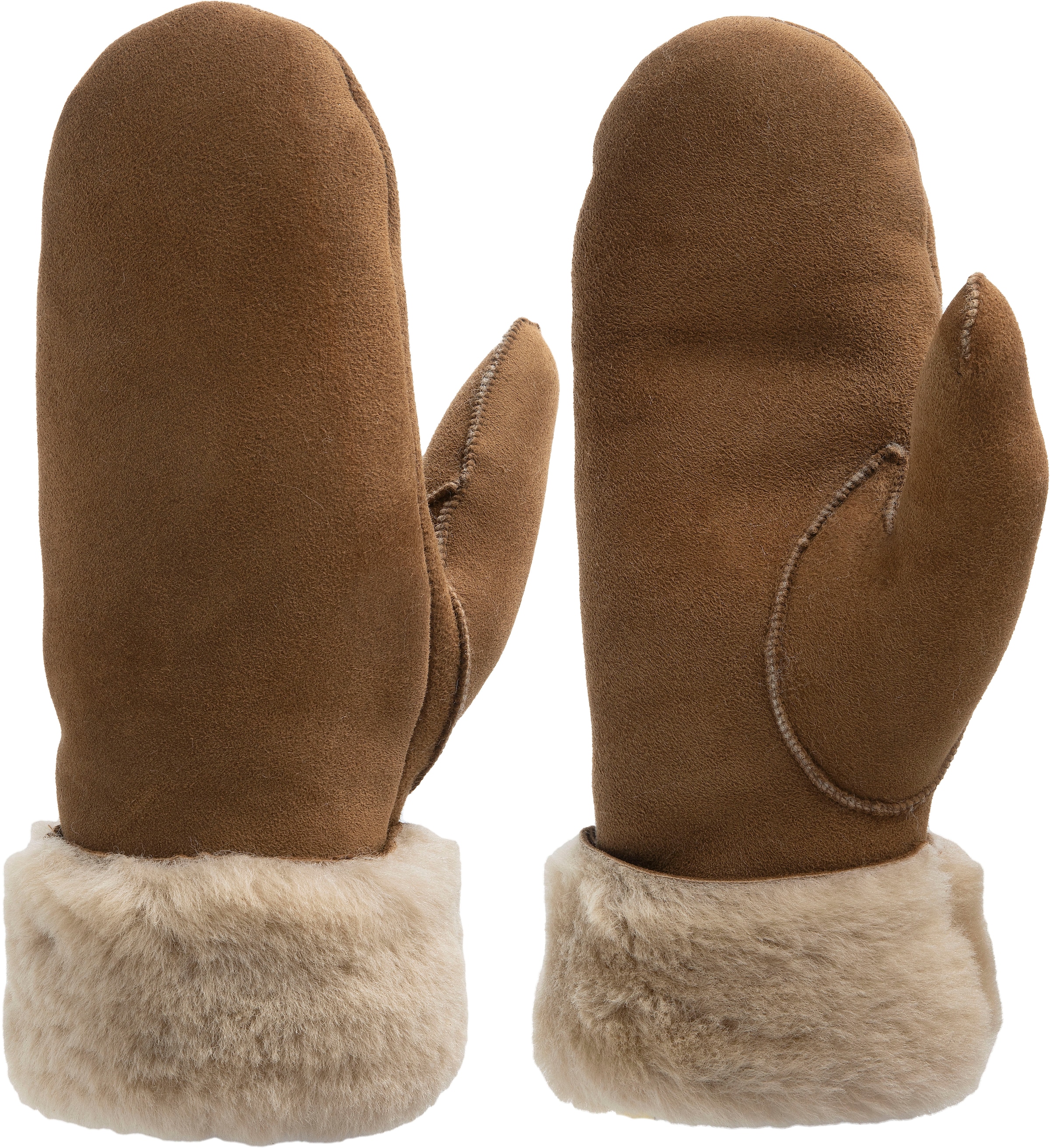 PEARLWOOD Gants en cuir »FIONA« cuir velours, moufles, doublure chaude