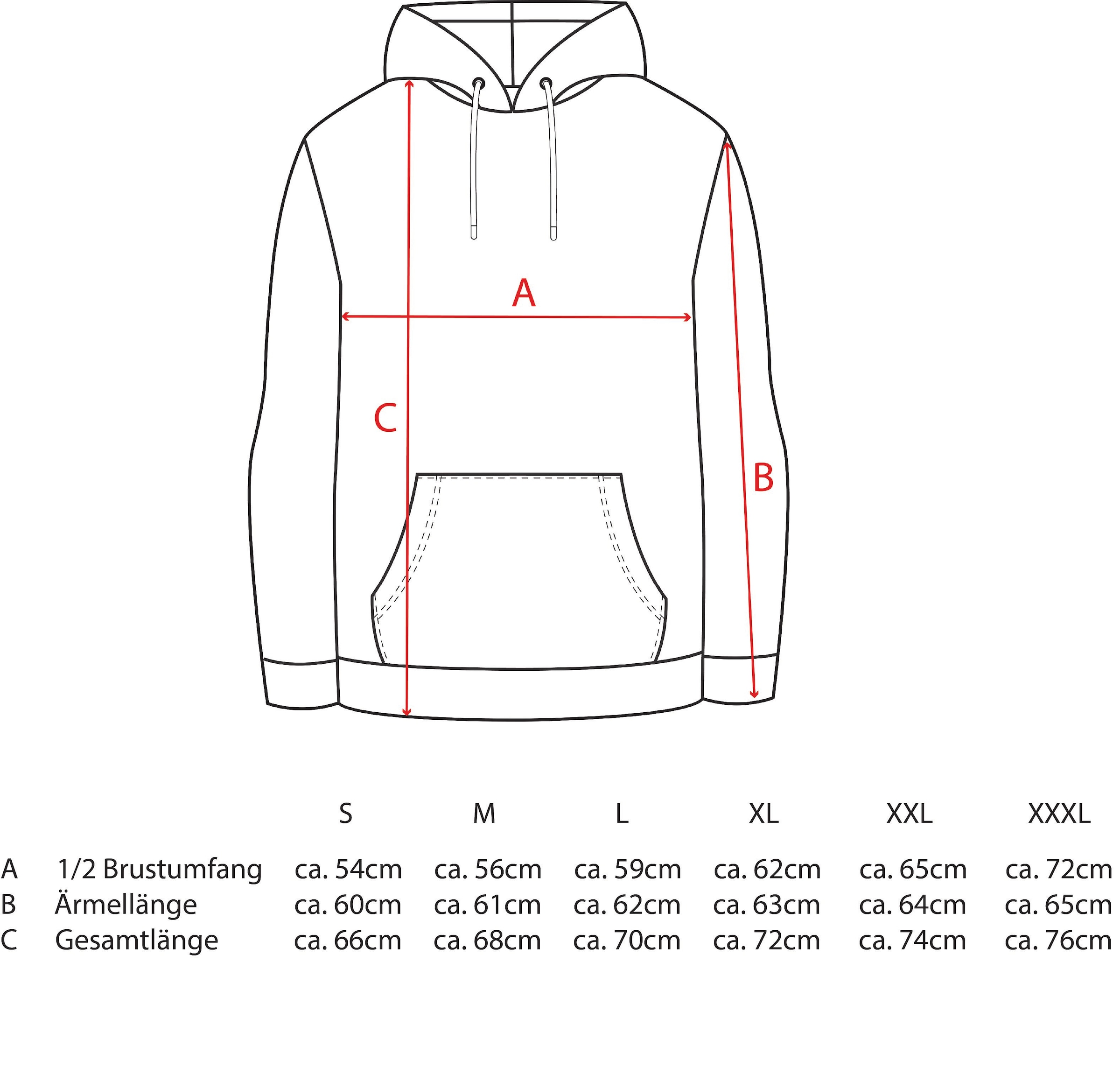 Zwillingsherz Hoodie »"Rahel"«, Kontrastbündchen, Kängurutasche, Langarm, Kapuze, Kordelzug
