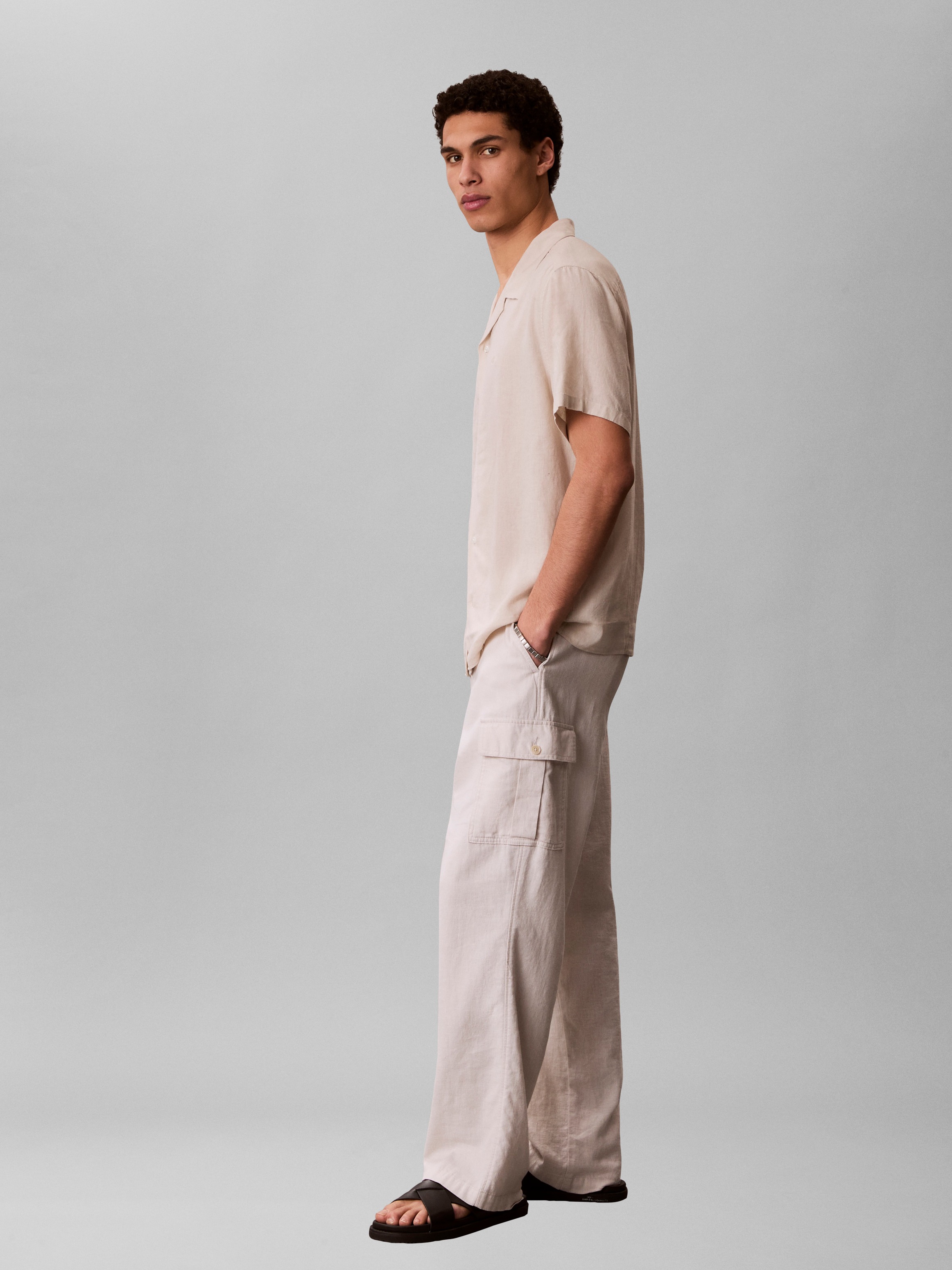 Calvin Klein Chemise en lin »LINEN CLASSIC« coupe régulière, mélange lin-viscose