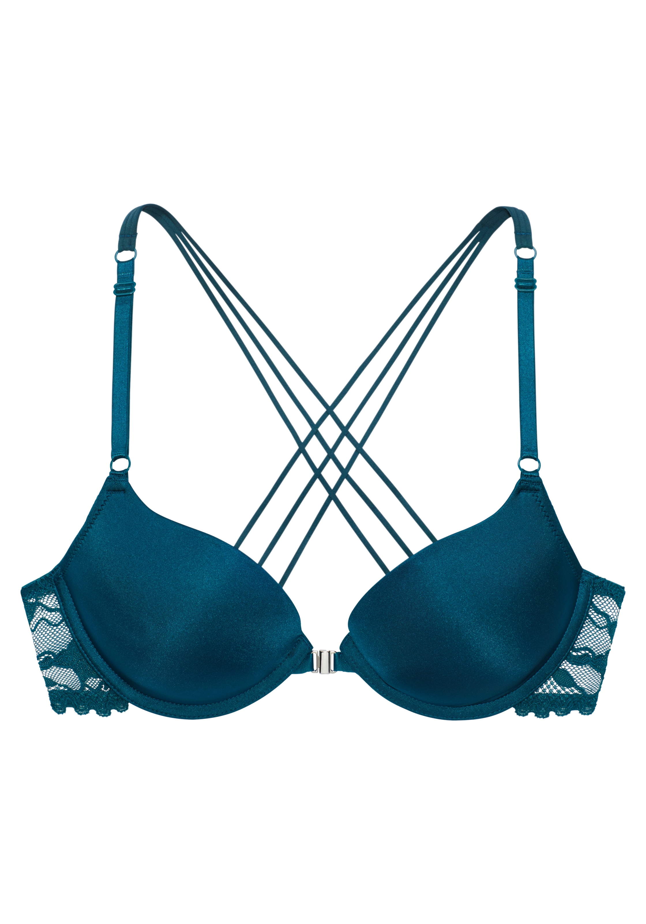 LASCANA Soutien-gorge push-up Bügel, mit dekorativen Trägern, aus Spitze, sexy Dessous