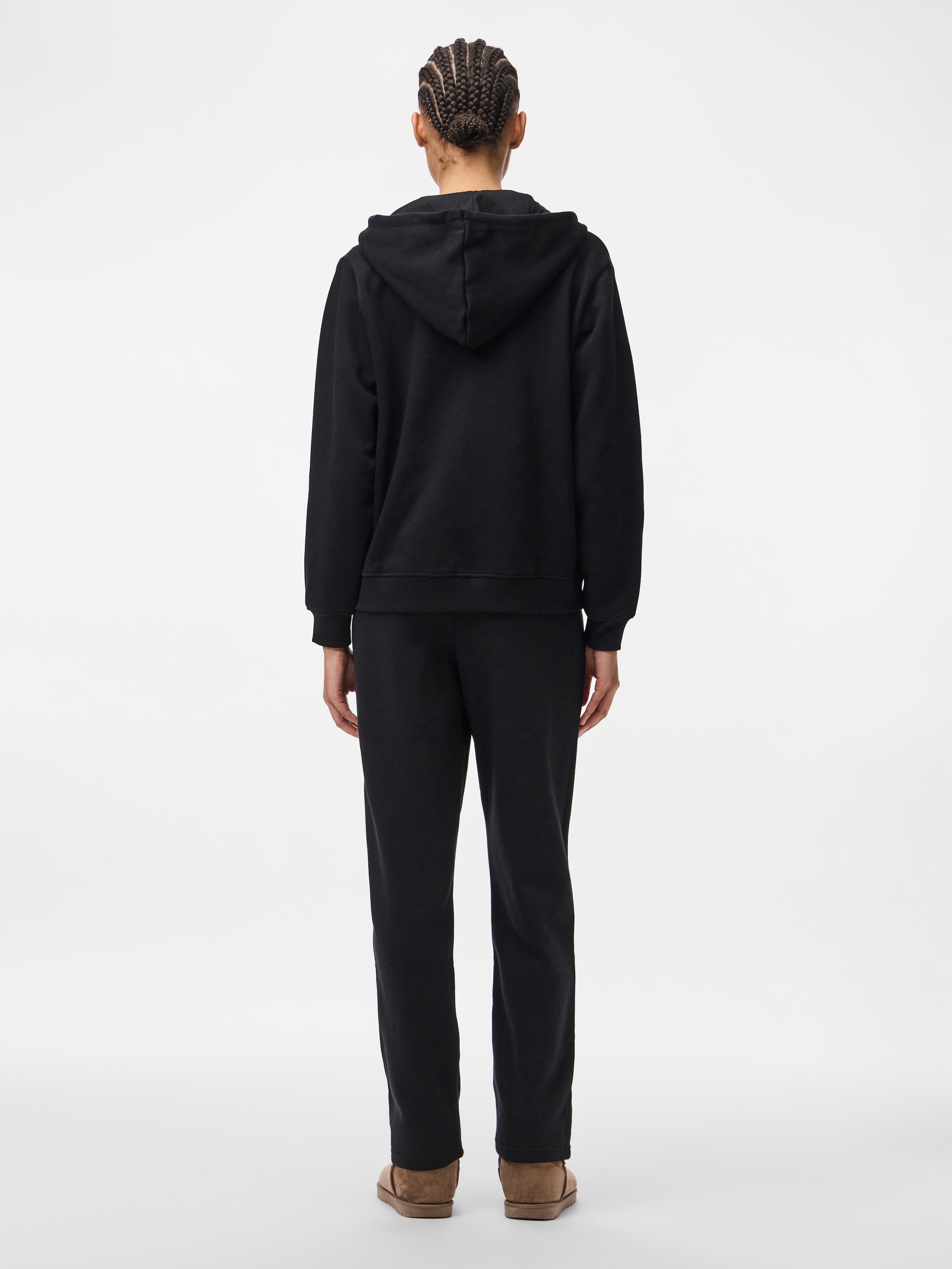 pieces Pantalon sweat »PCCHILLI HW STRAIGHT SWEAT PANTS NOOS BC«  mélange coton, coupe droite
