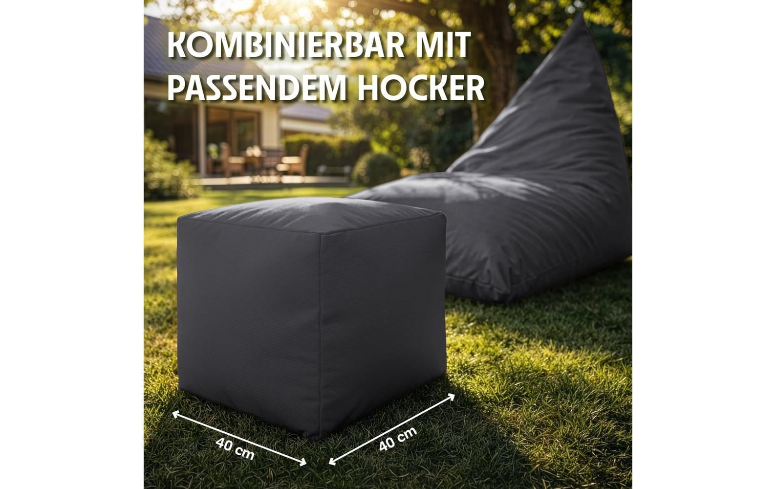 Urbanara Sitzsack »Basic-Outdoor Triangle, 300 l«