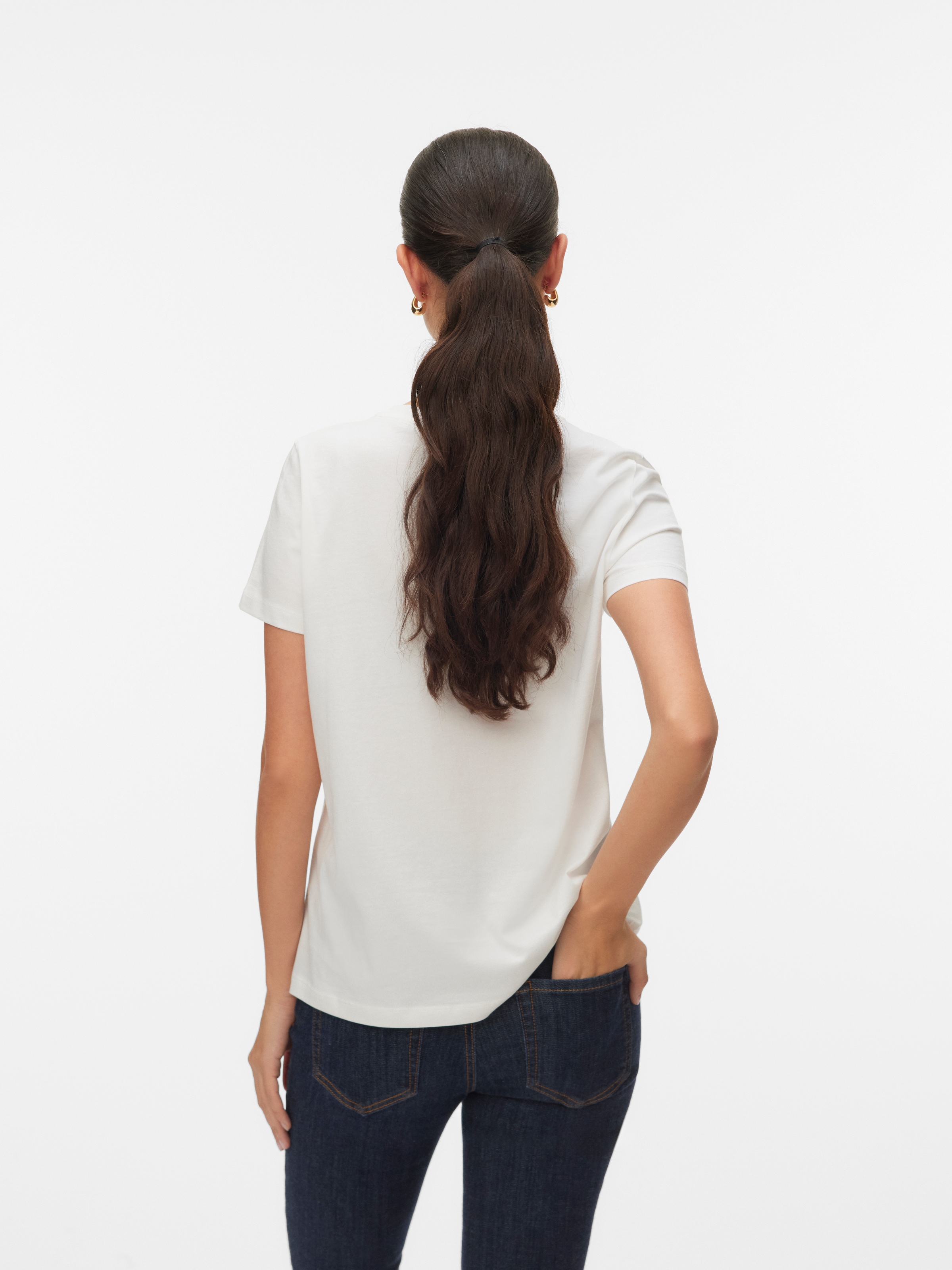 Vero Moda Kurzarmshirt »VMVIVA S/S O-NECK T-SHIRT JRS BTQ GA«
