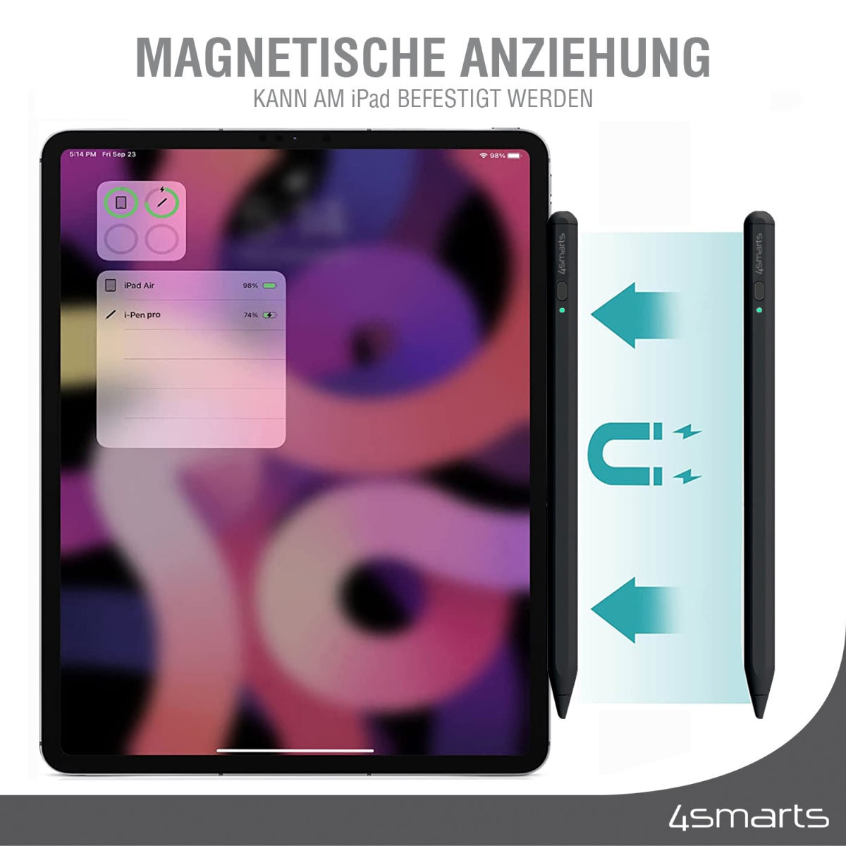 4smarts Eingabestift »Aktiver Eingabestift Pencil Pro 3 schwarz«