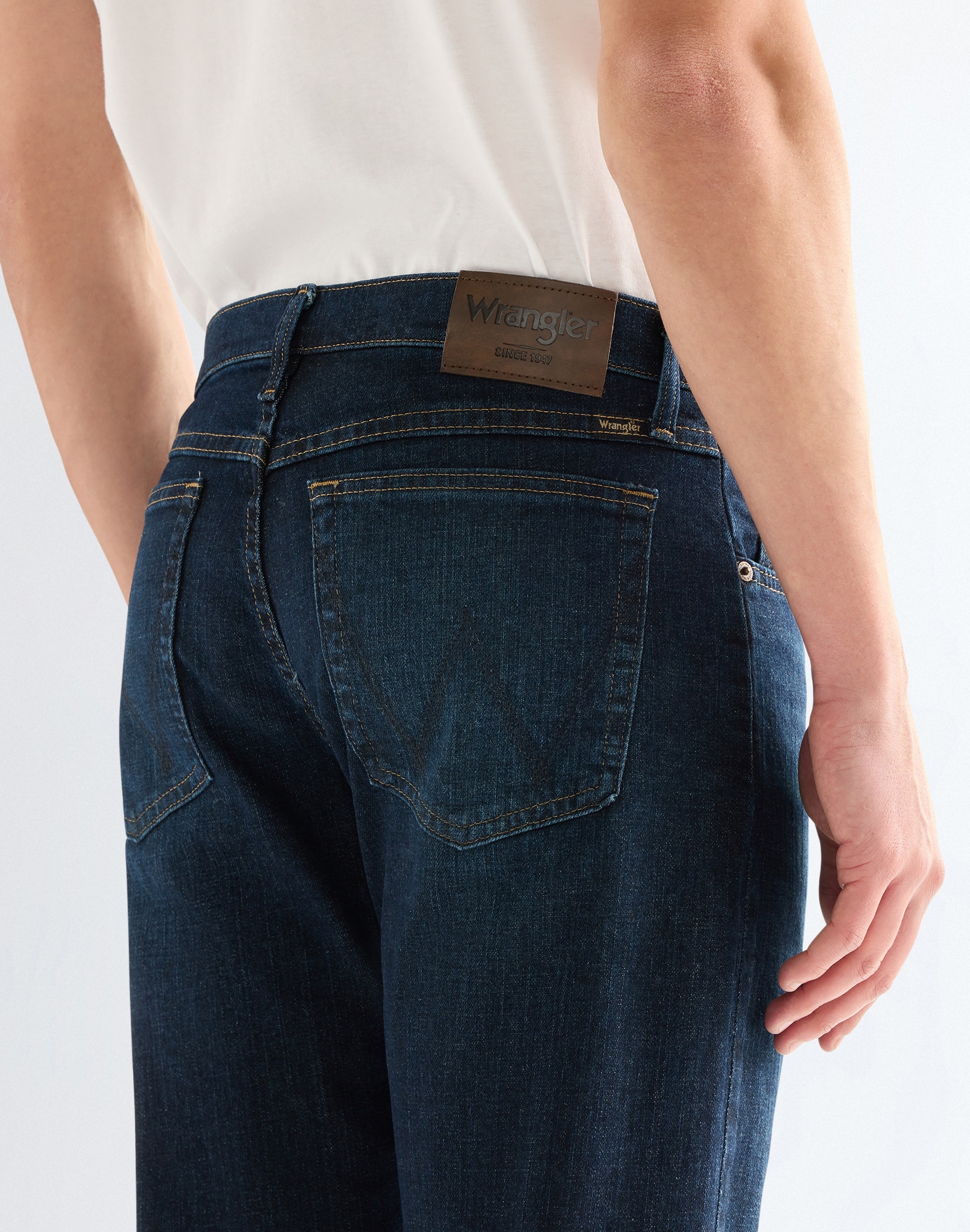 Wrangler Straight-Jeans aus elastischer Baumwollmischung