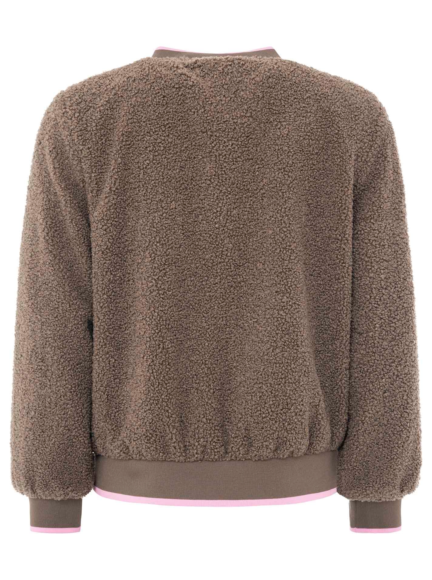 Zwillingsherz Veste bomber »"Smile Love"« sans capuche poches latérales, patte de boutonnage, bordures contrastées, écusson
