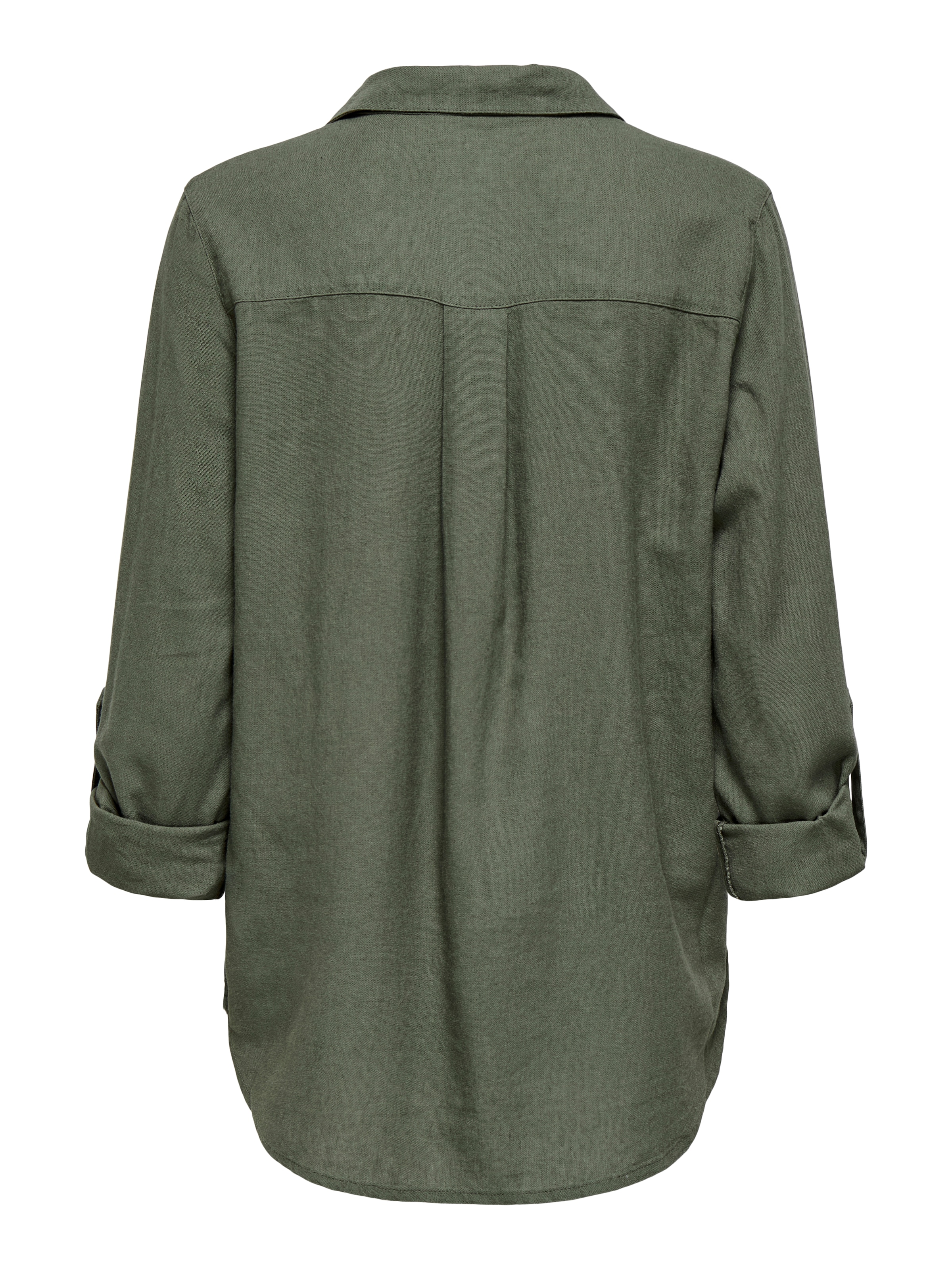 ONLY Blouse chemise »ONLGOA 3/4 STRAP LINEN BL SHIRT CC PNT« mit Leinen, umschlagbare Manschetten