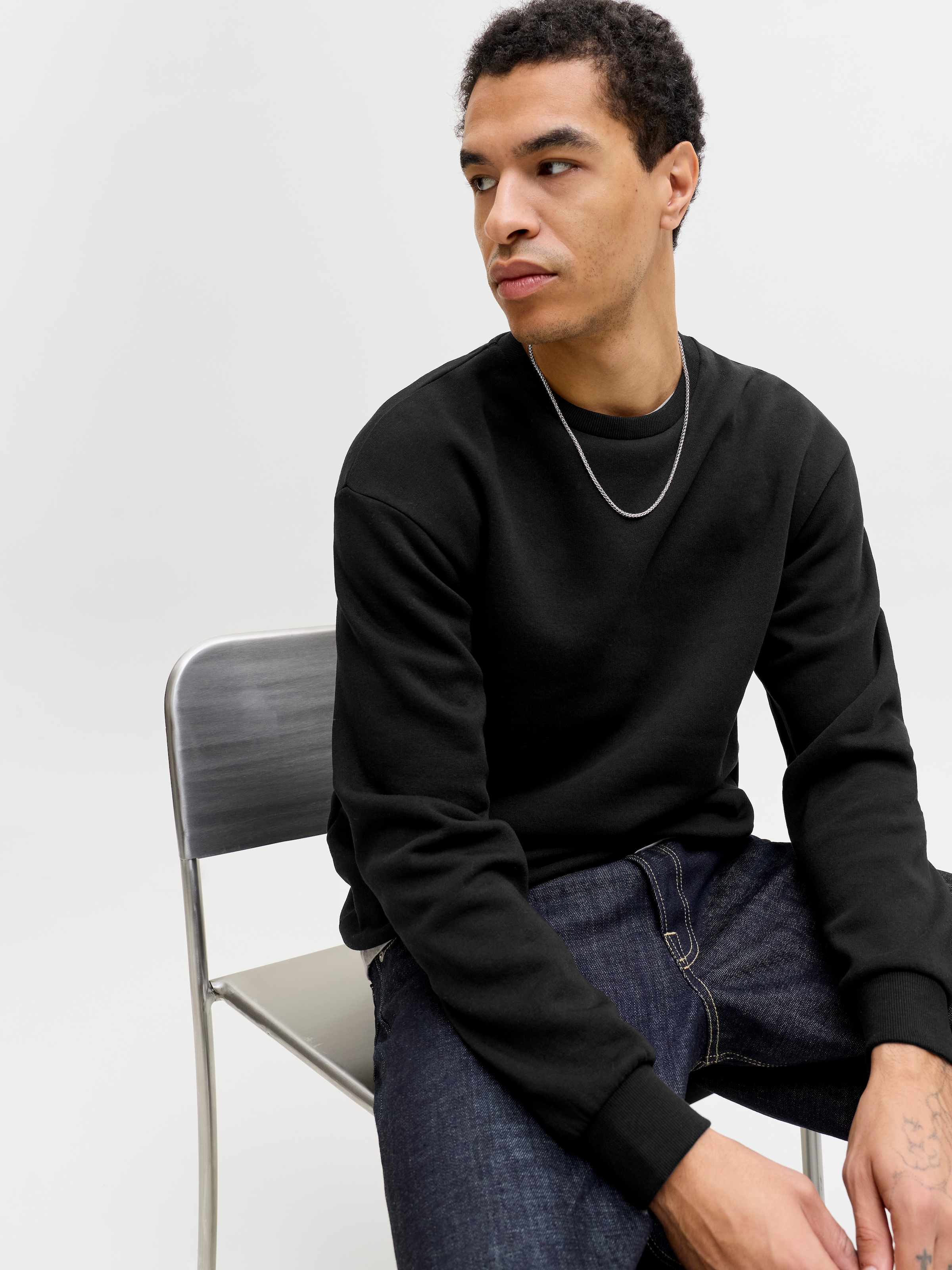 Jack & Jones »JJEBRADLEY  mit Rippbündchen für Alltag und Freizeit«, Materialmix, relaxed fit
