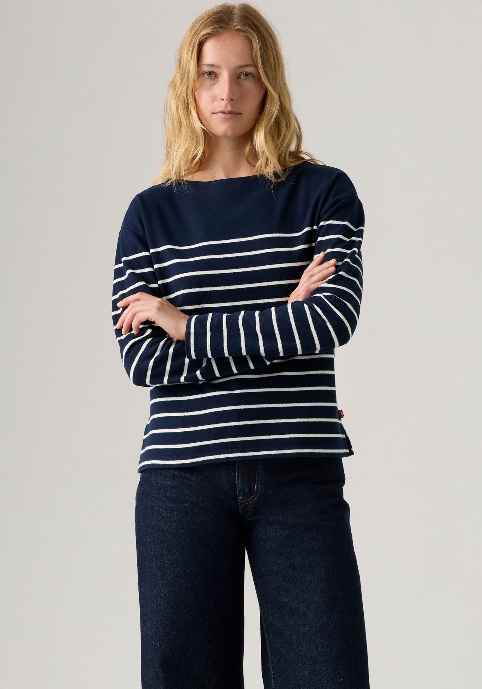 Levi's® Langarmshirt »MARIN STRIPE TOP« Saum mit kurzen Seitenschlitzen