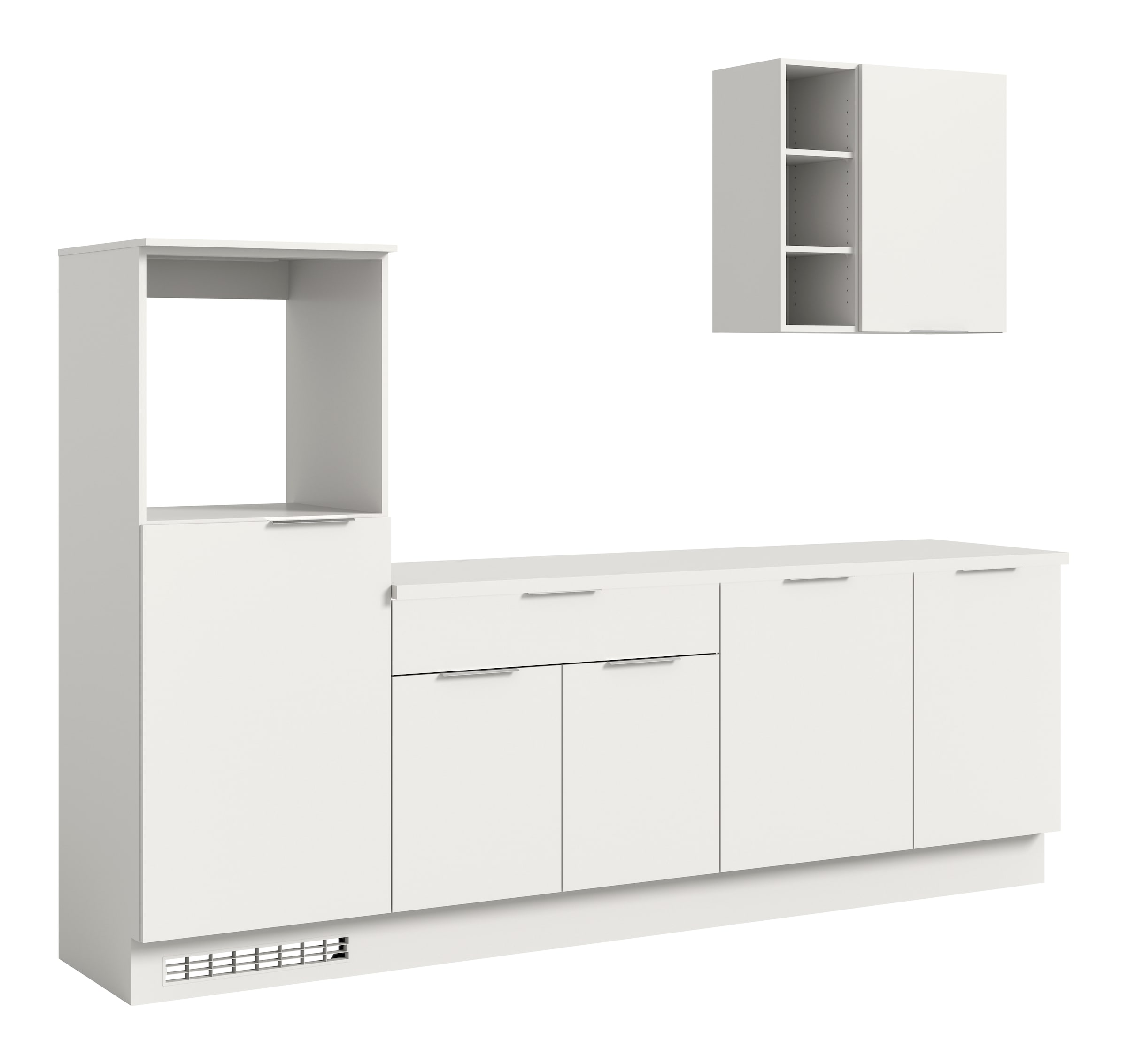 KOCHSTATION Kitchenette »KS-Lulea« Breite 260 cm, ohne E-Geräte, mit 3 cm starker Arbeitsplatte